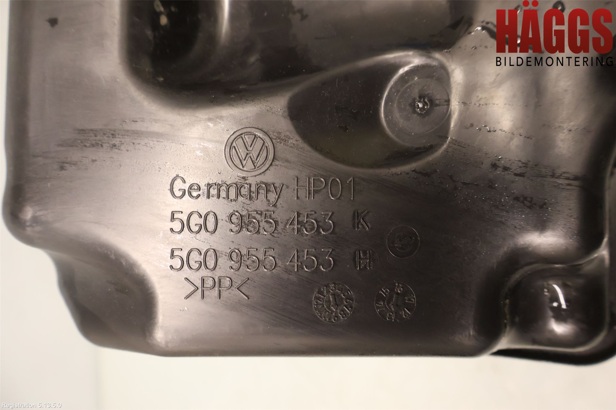 Volkswagen VW GOLF / E-GOLF VII 13-20 Spolartank Vindruta-Strål