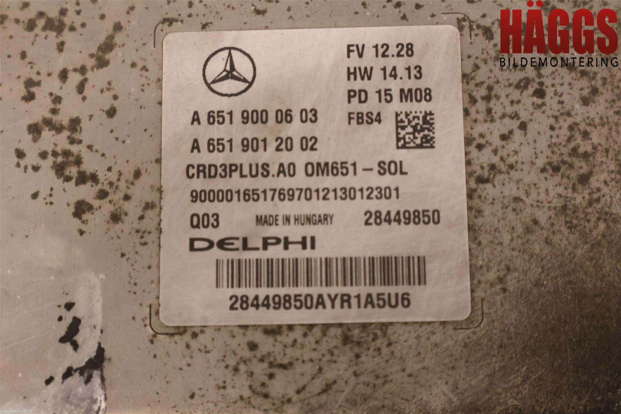 Mercedes-Benz MB C-KLASS (W205) 14-21 Styrenhet Inspump Diesel