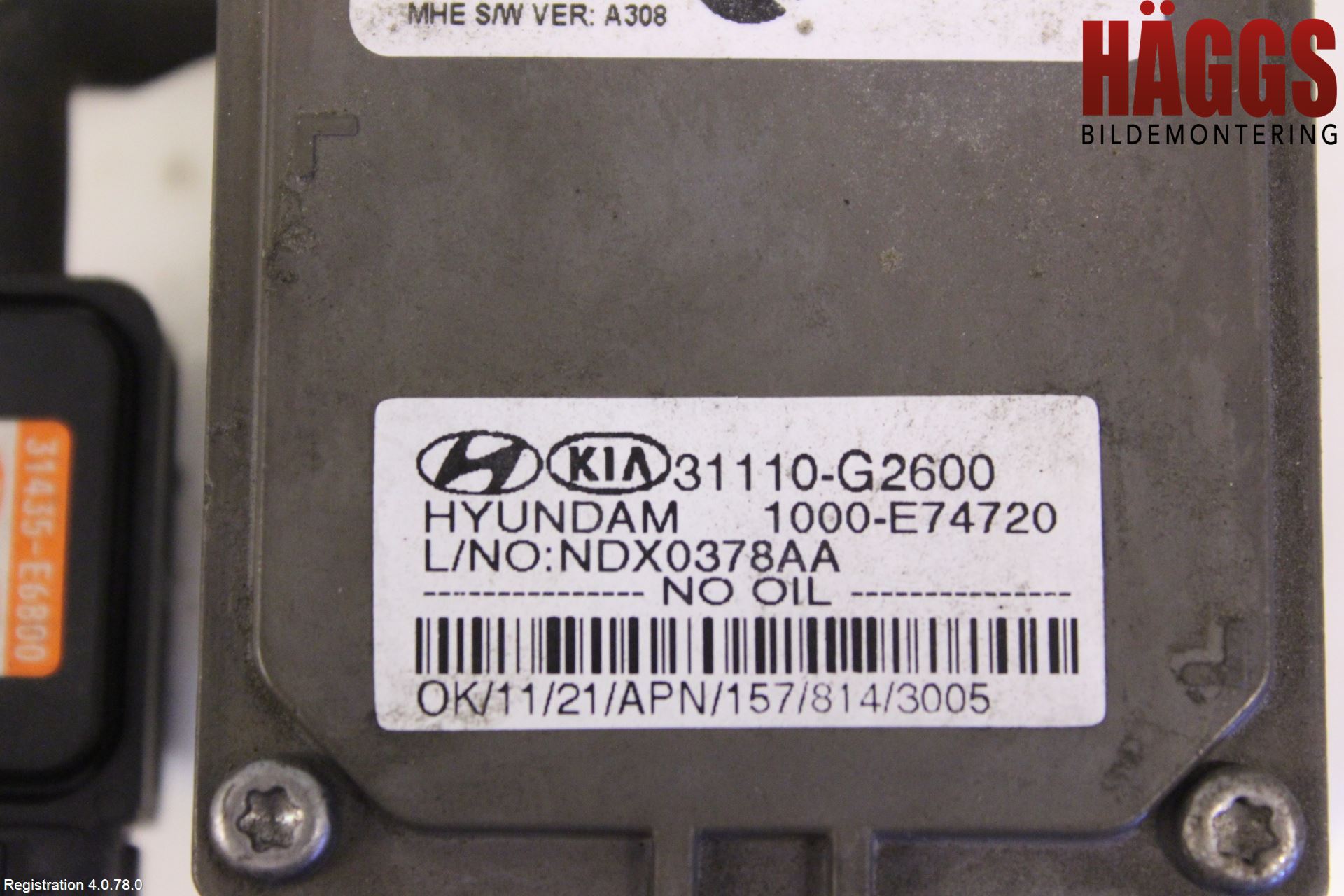 Kia NIRO (DE) 17-22 Bränslepump El