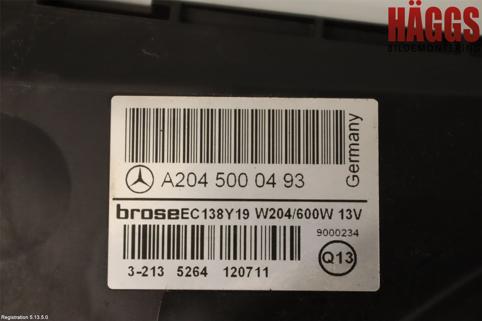 Mercedes-Benz MB E-KLASS (W212) 09-16 Kylfläkt El