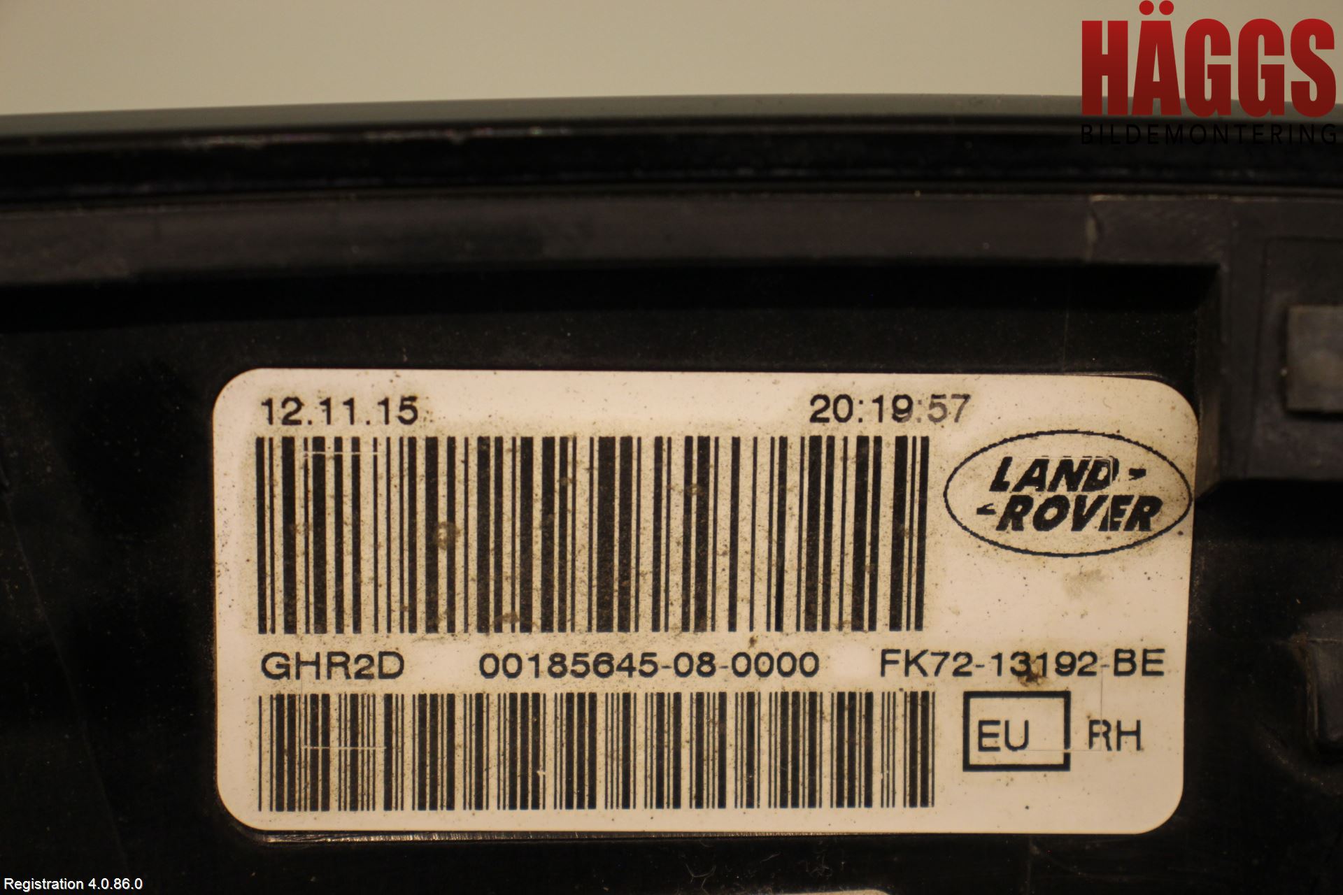Landrover LAND ROVER DISCOVERY 4 10-16 Bakljus Lucka Hö