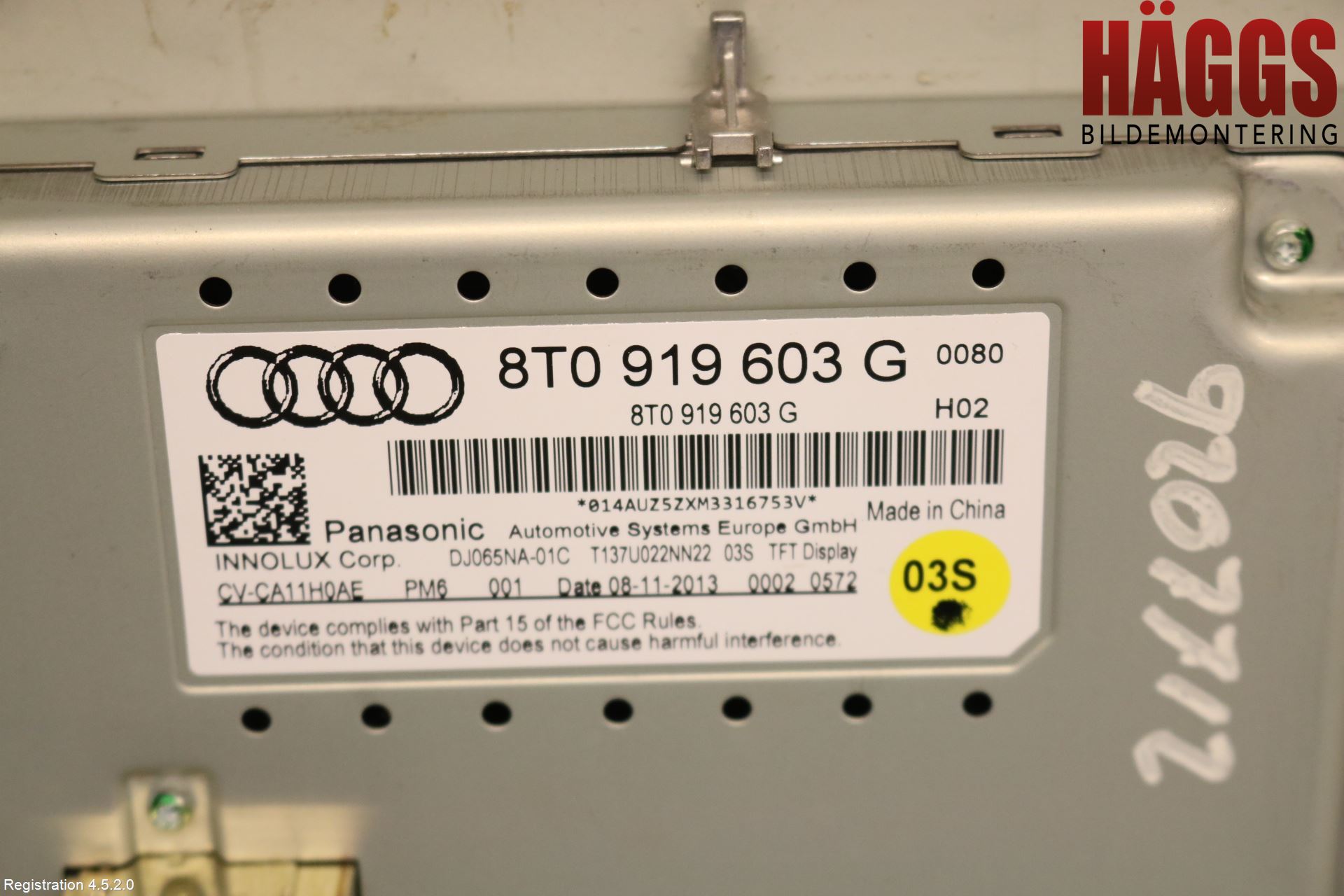 Audi A4 12-15 Bildskärm