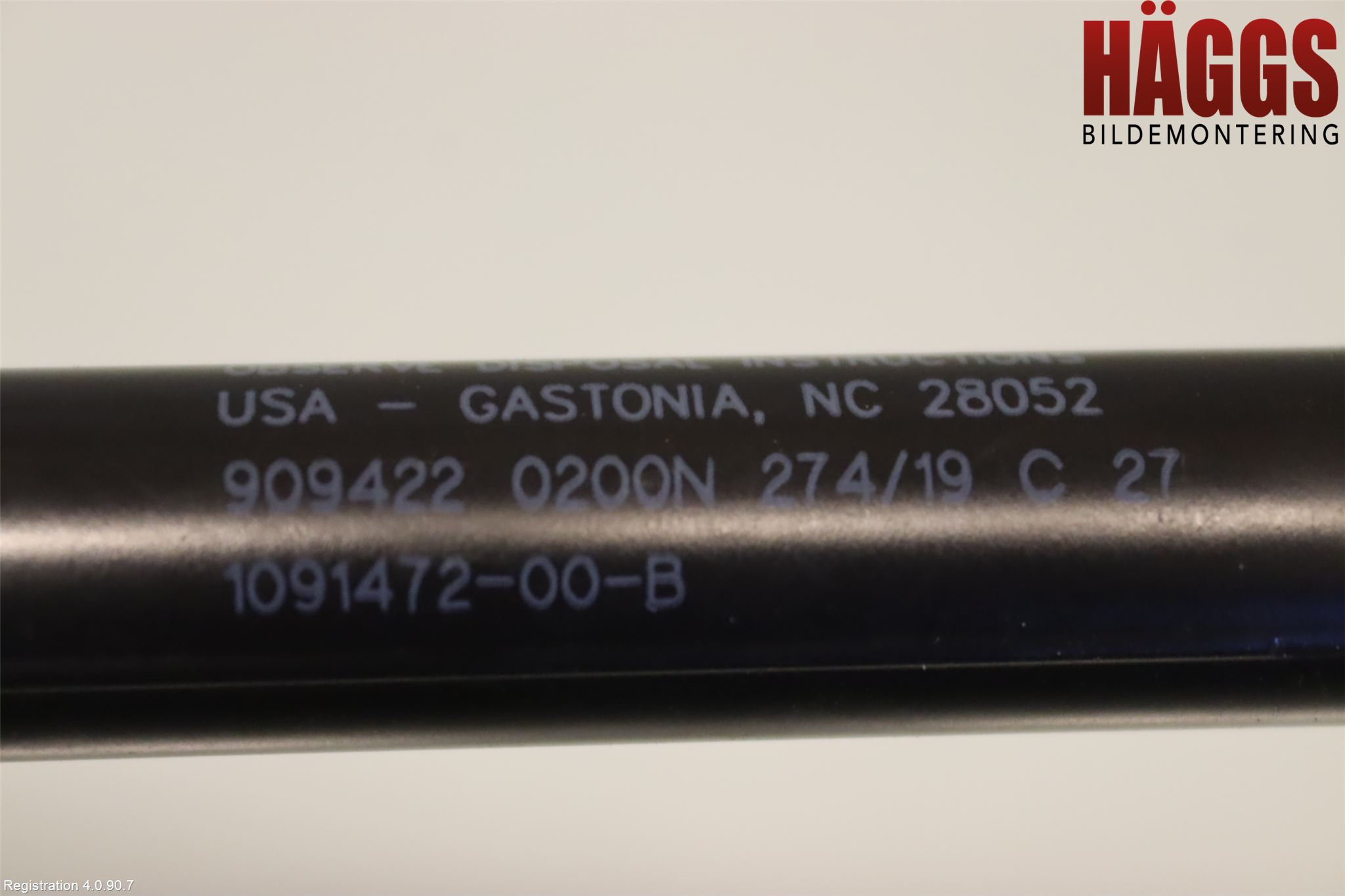 Tesla MODEL 3 17- Gasfjäder Motorhuv