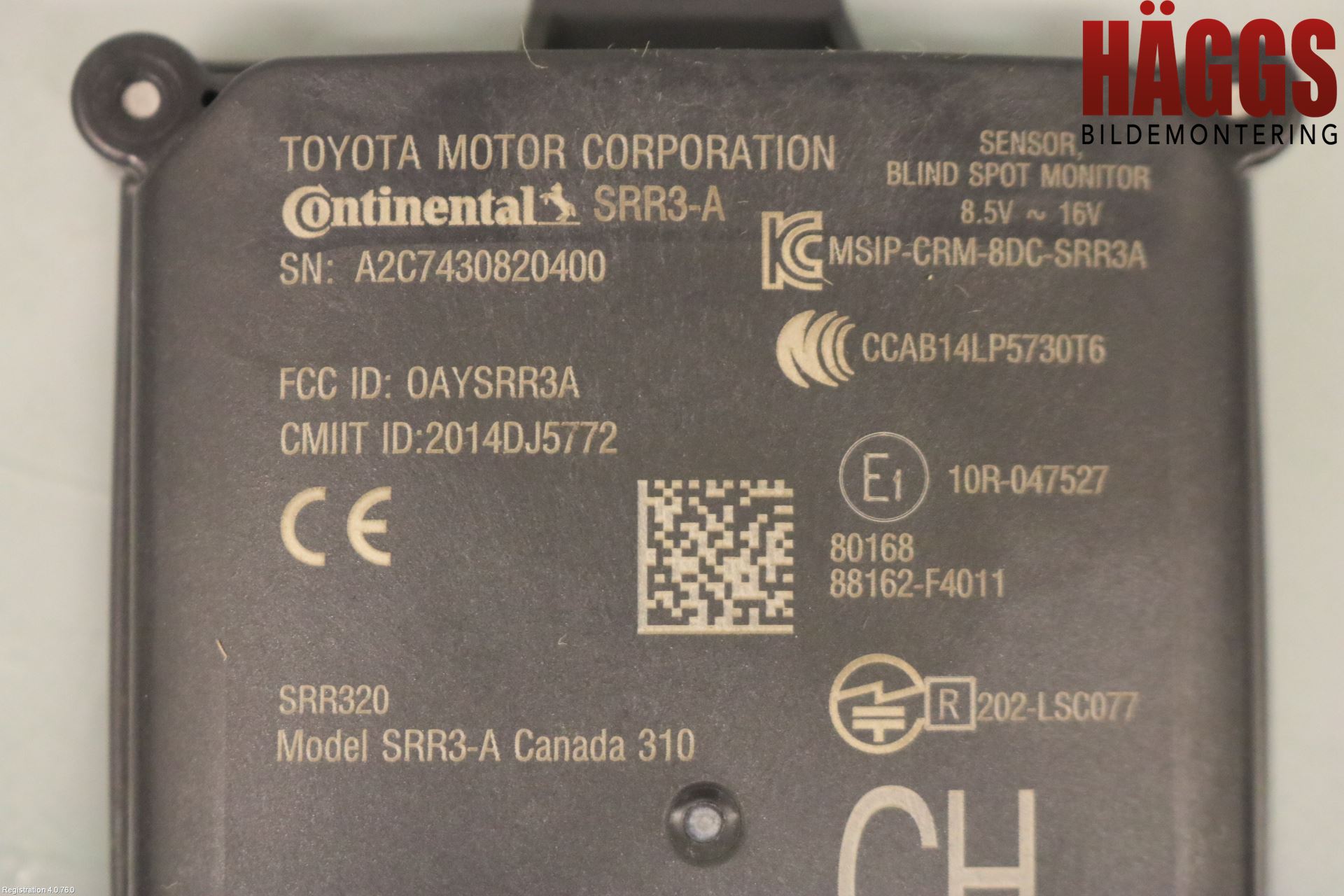 Toyota C-HR 16-23 Sensor Aktivt Kollisionsskydd
