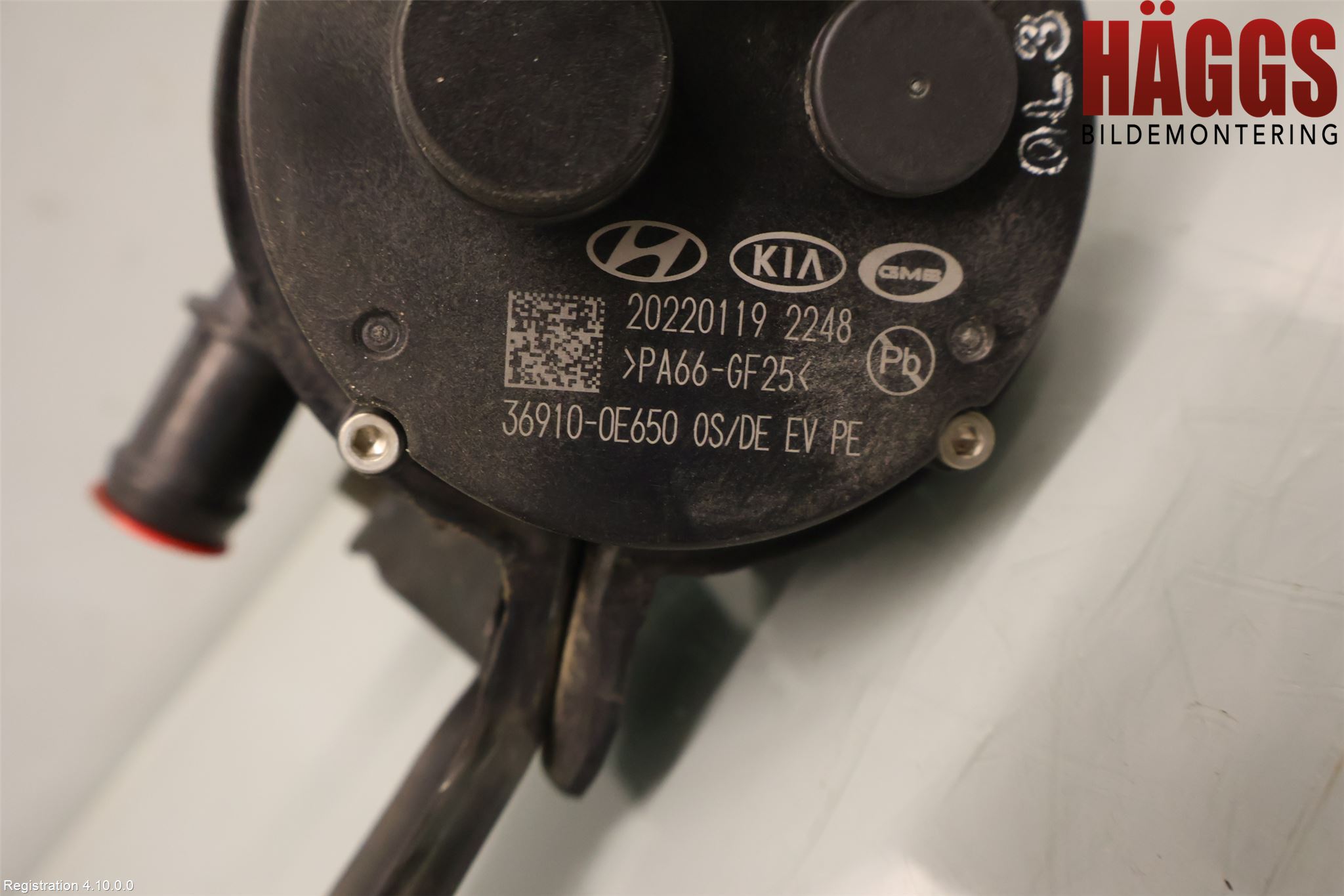 Kia NIRO (DE) 17-22 Värme Cirkulationspump