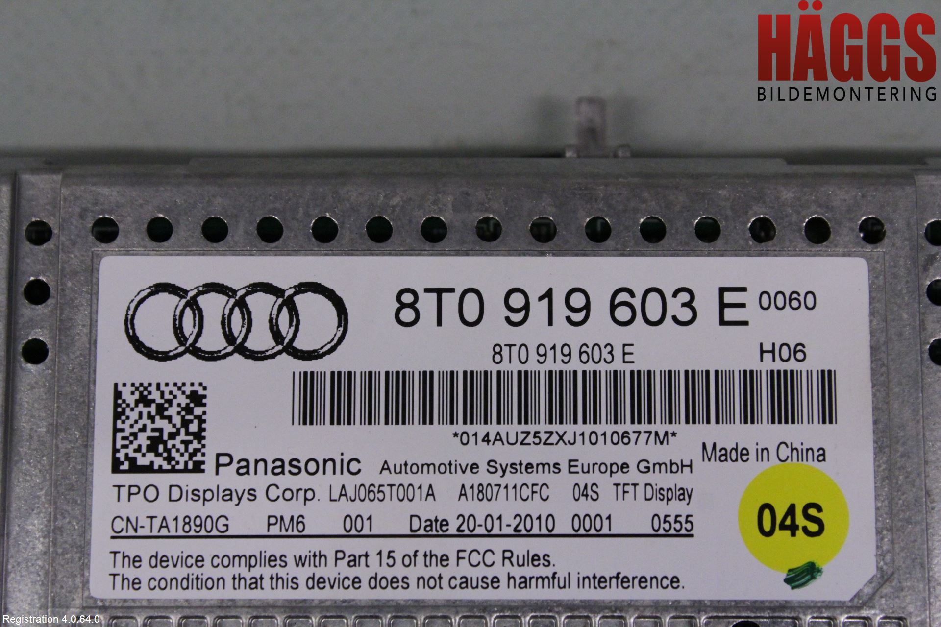 Audi A4/S4 08-11 Multifunktionsdisplay