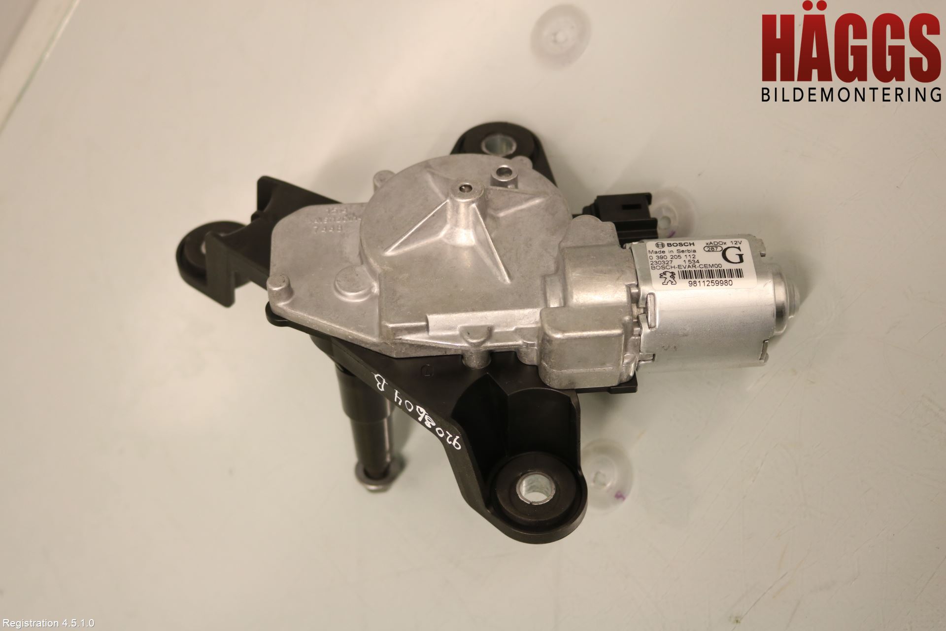Citroen C5 AIRCROSS 19- Torkarmotor Baklucka