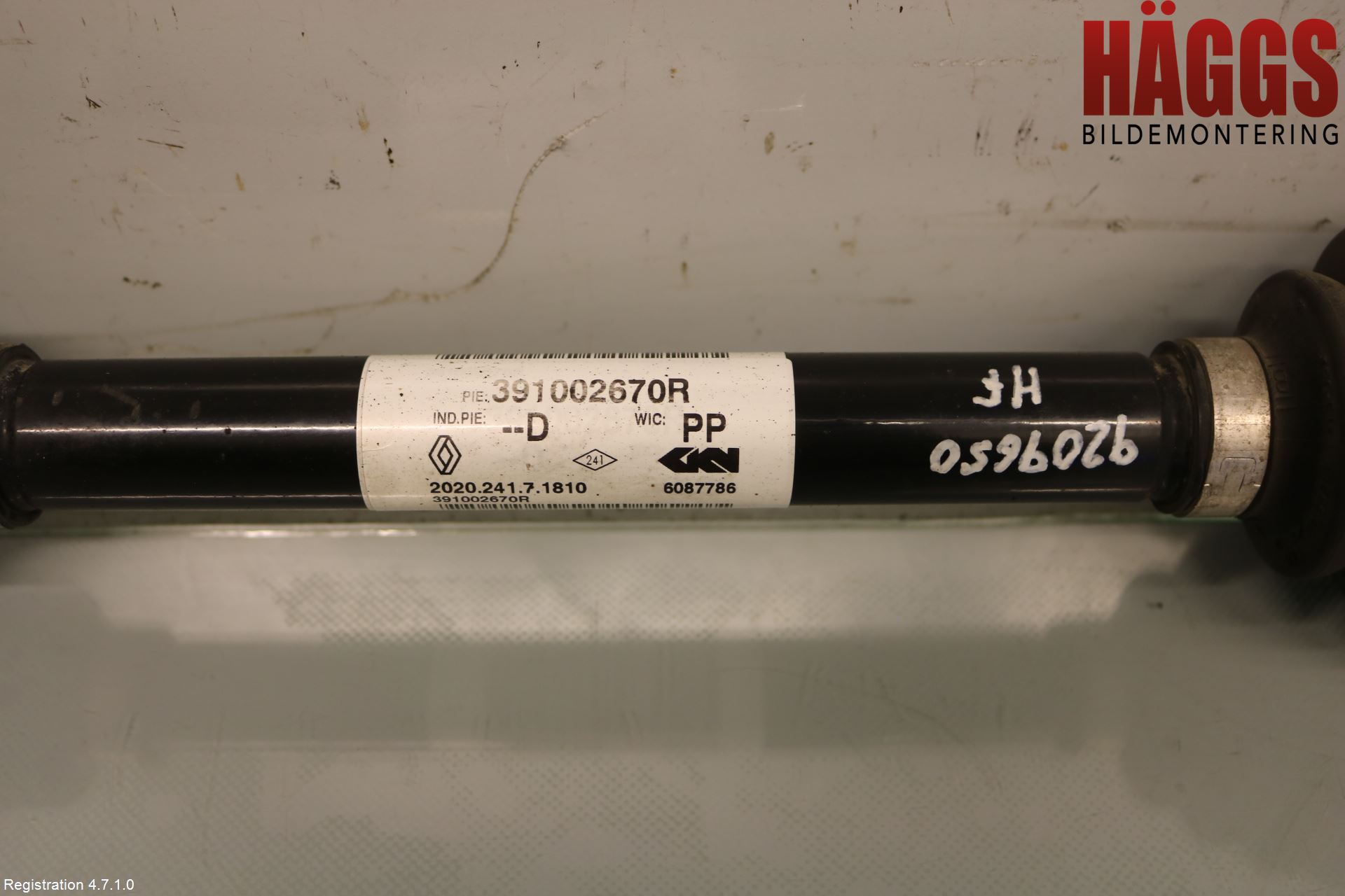 Nissan QASHQAI 17-21 Drivaxel Fram Höger