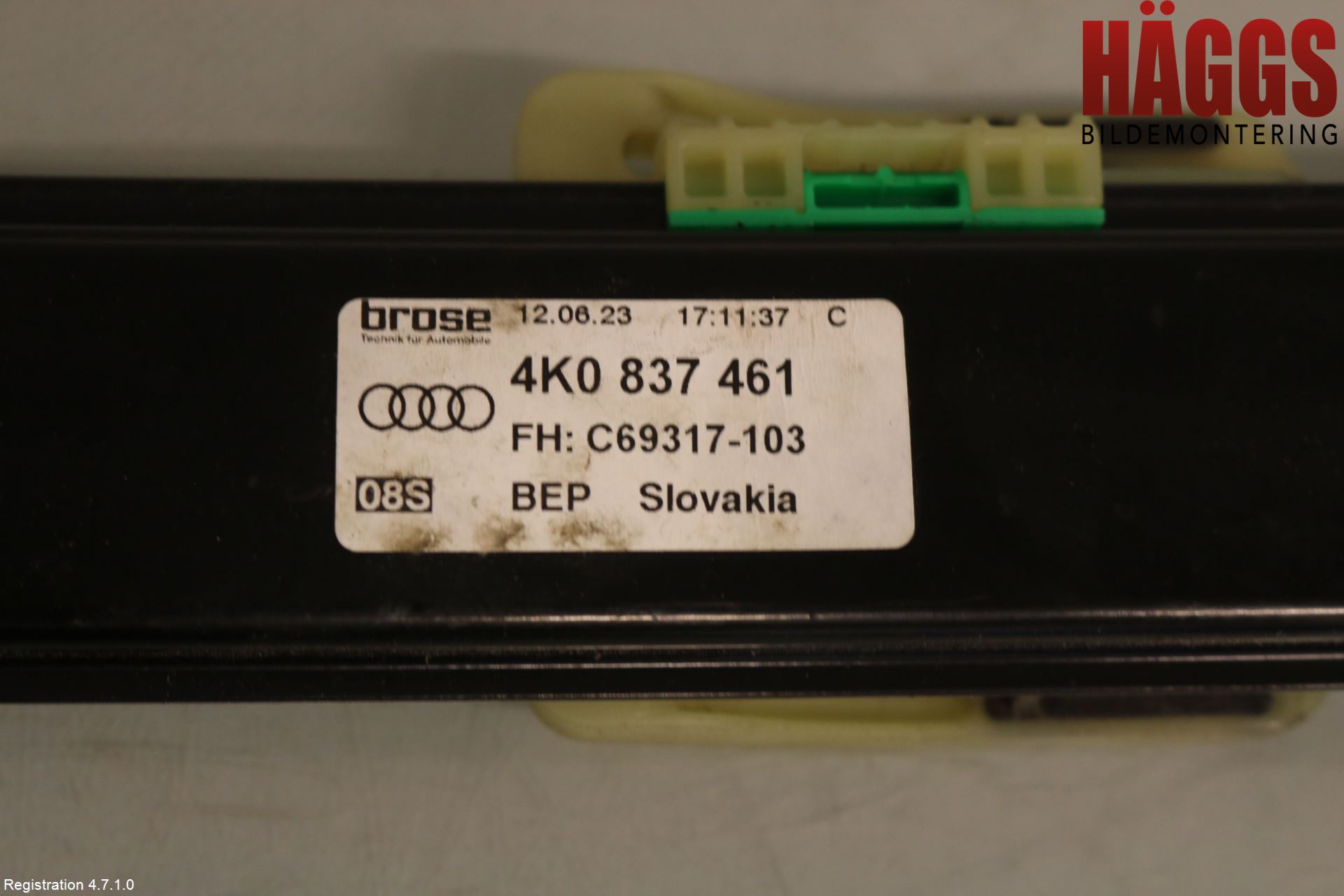 Audi A6/S6 E-TRON 24- Fönsterhissmekanism