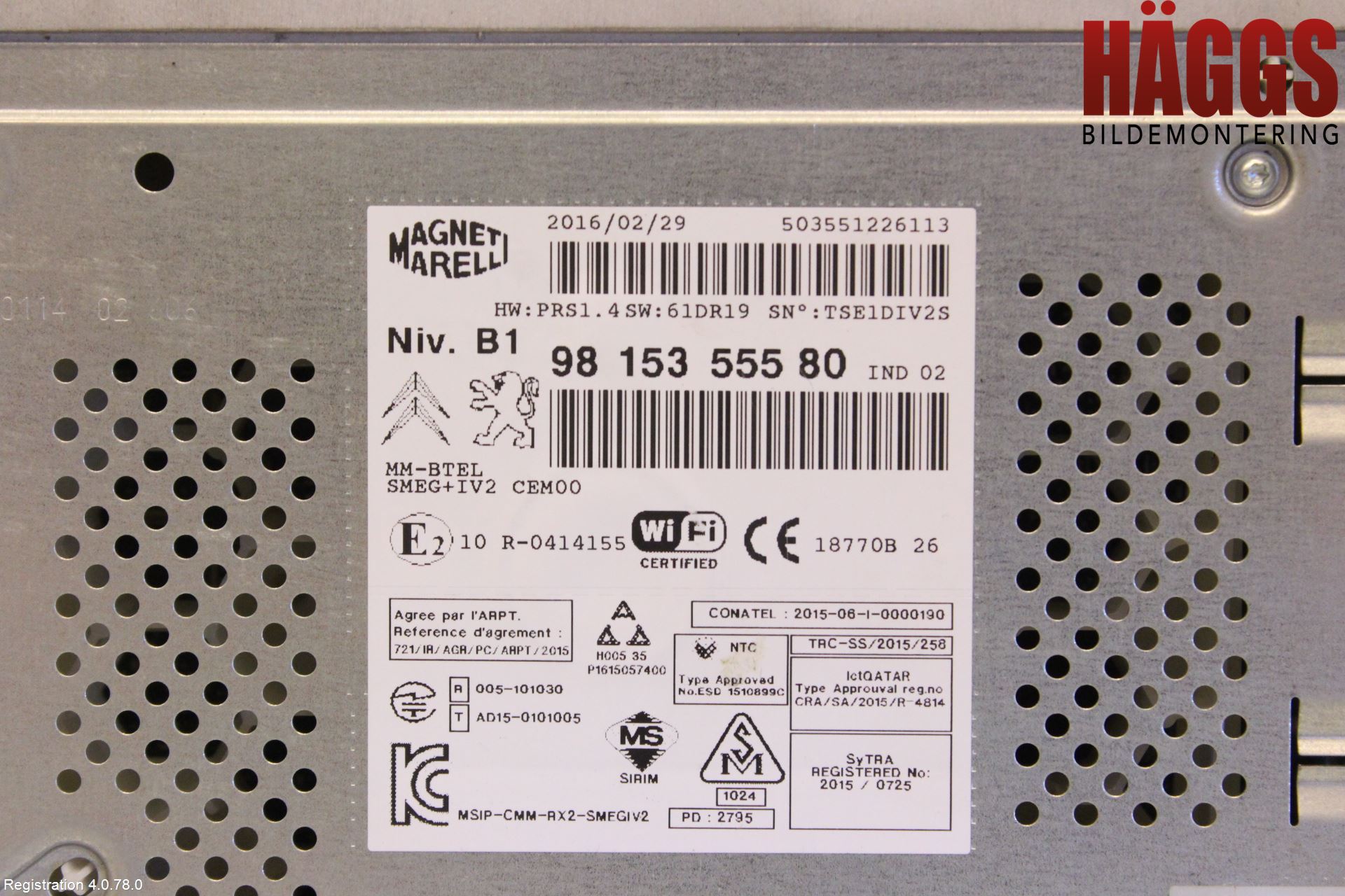 Citroen BERLINGO 08-18 Cd Radio - Multimediapanel
