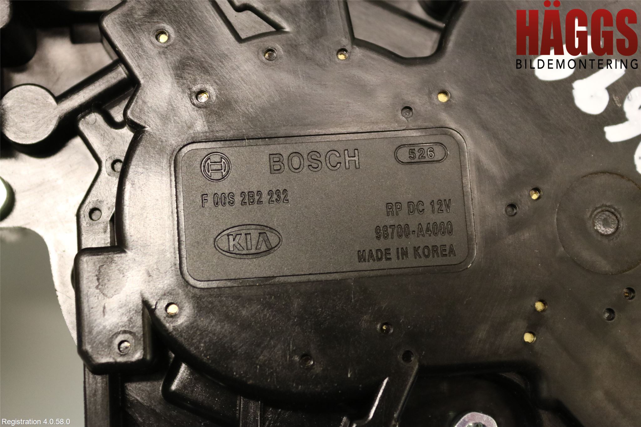 Kia CARENS III 13-19 Torkarmotor Baklucka