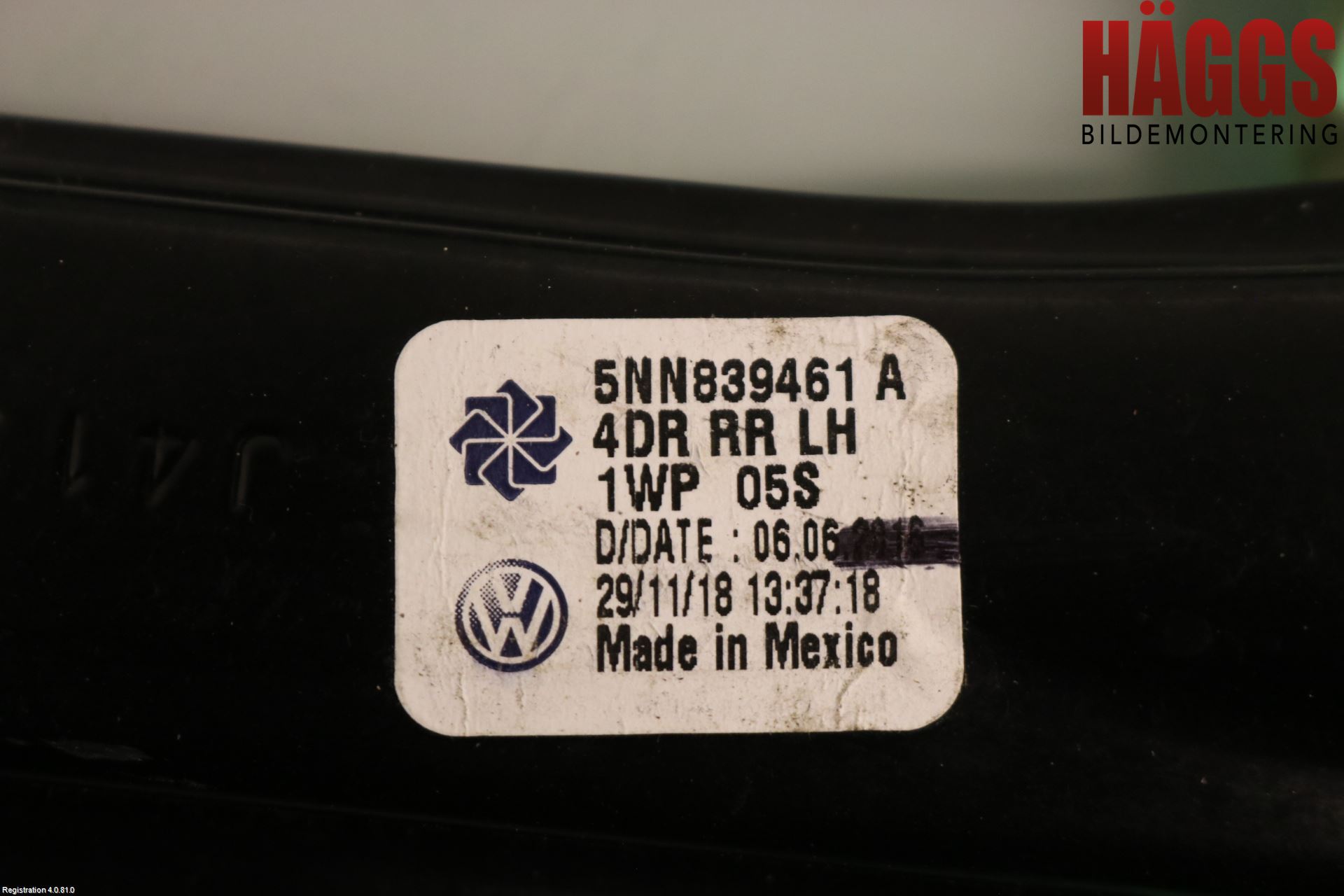 Volkswagen VW TIGUAN ALLSPACE 18- Fönsterhissmekanism