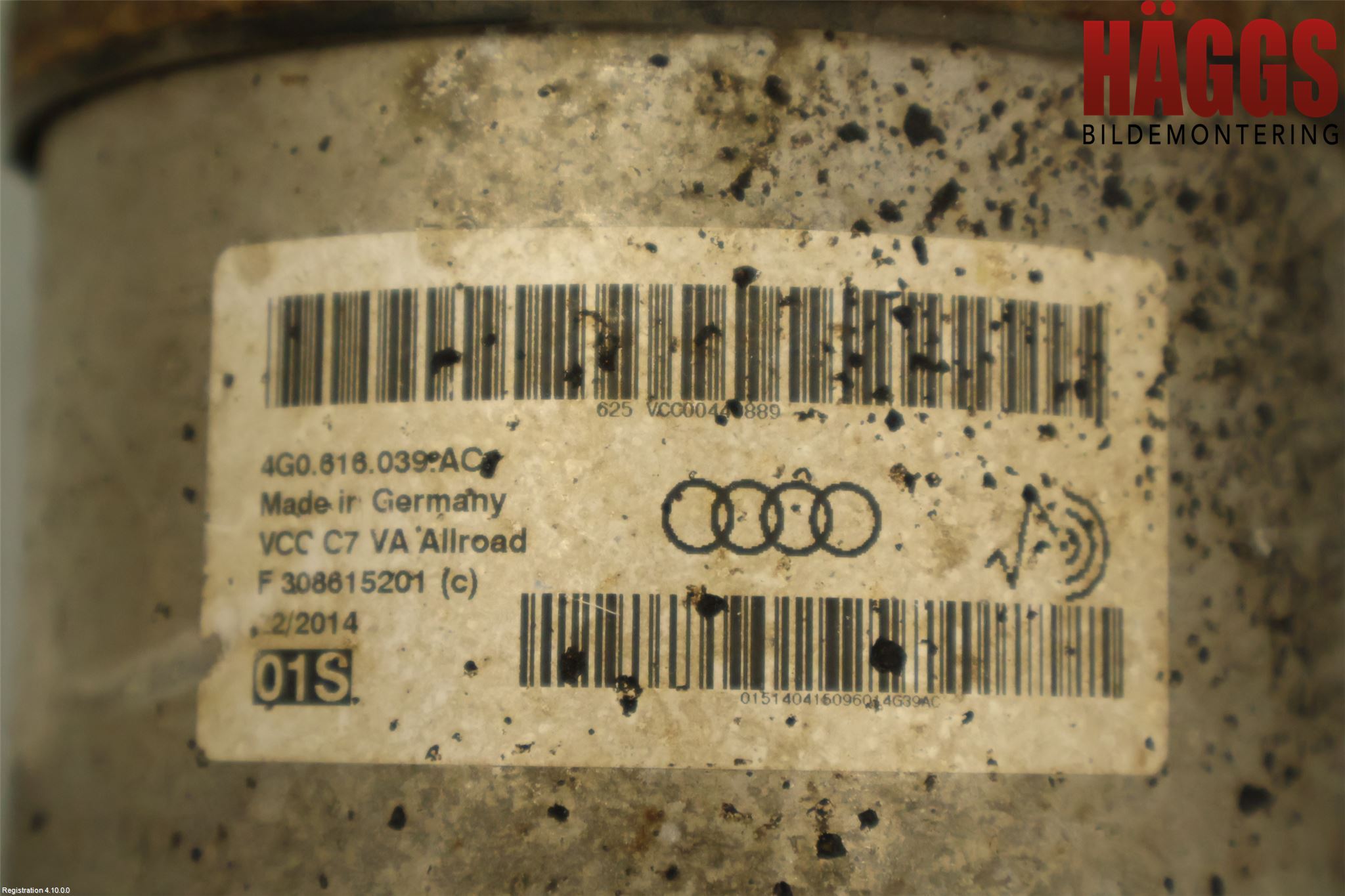 Audi A6 ALLROAD 12-18 Nivå-Luftfjädring Bälg
