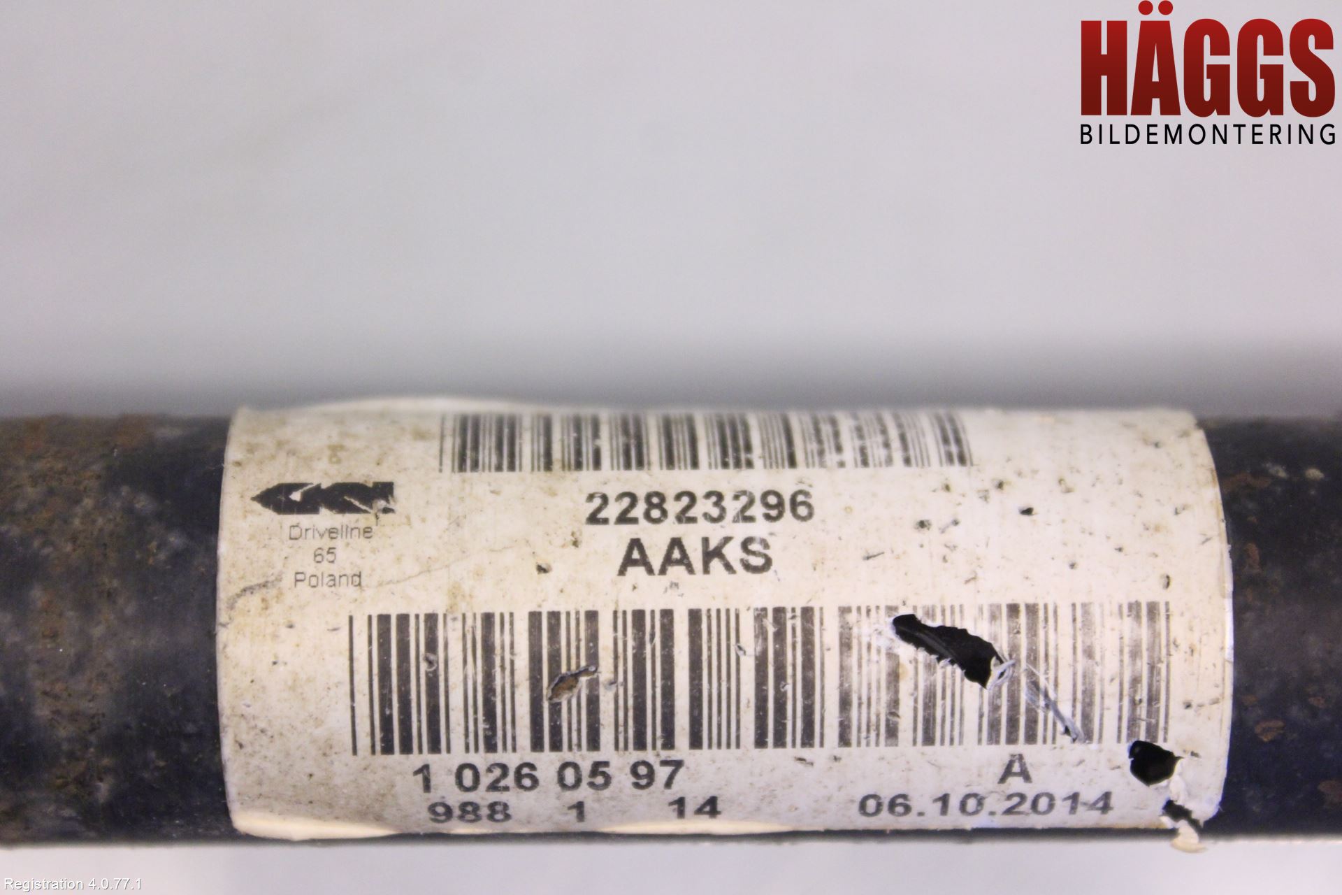 Opel INSIGNIA 09-16 Drivaxel Bak Vänster