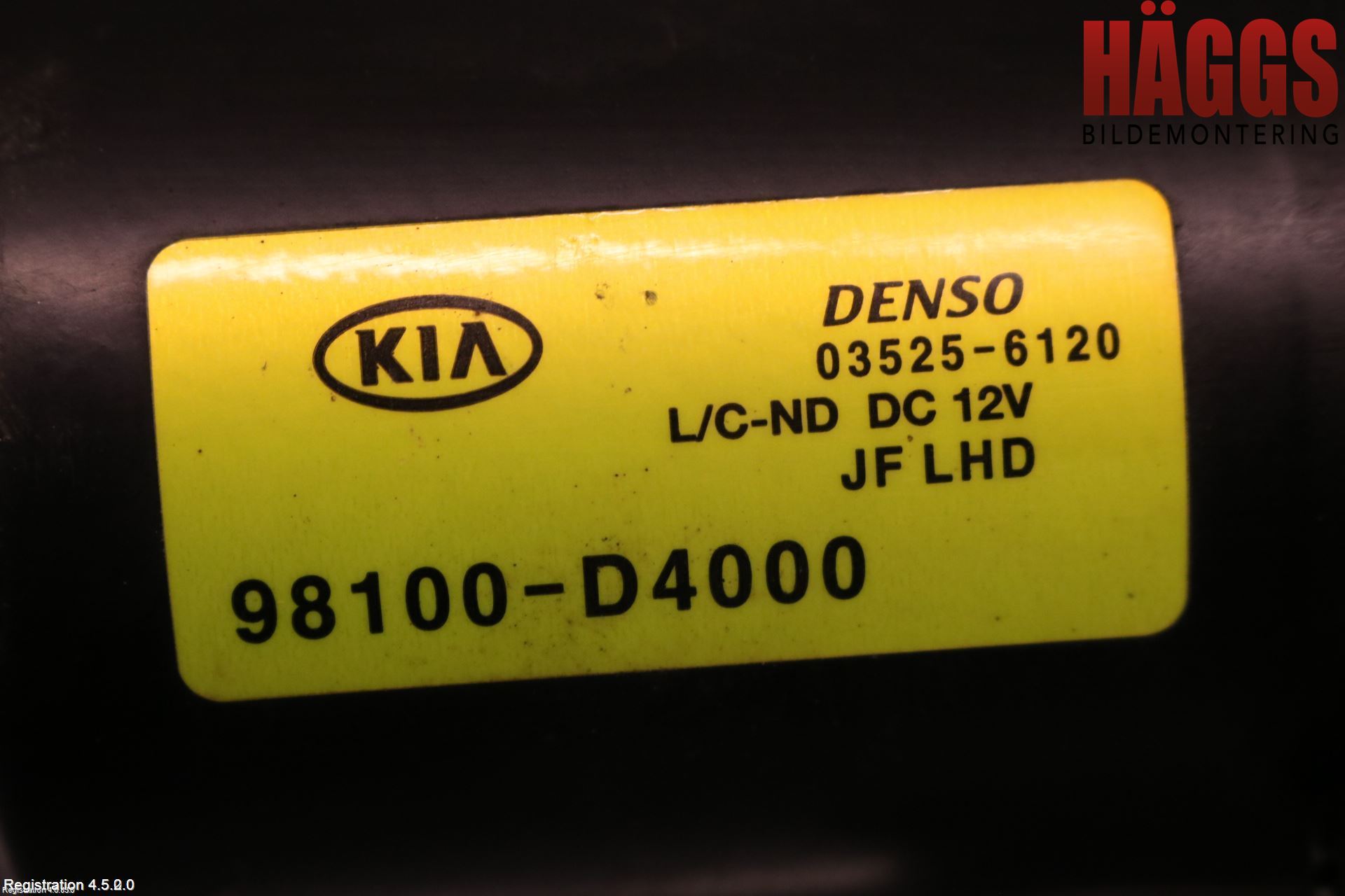 Kia OPTIMA 16-20 Torkarmotor Vindruta