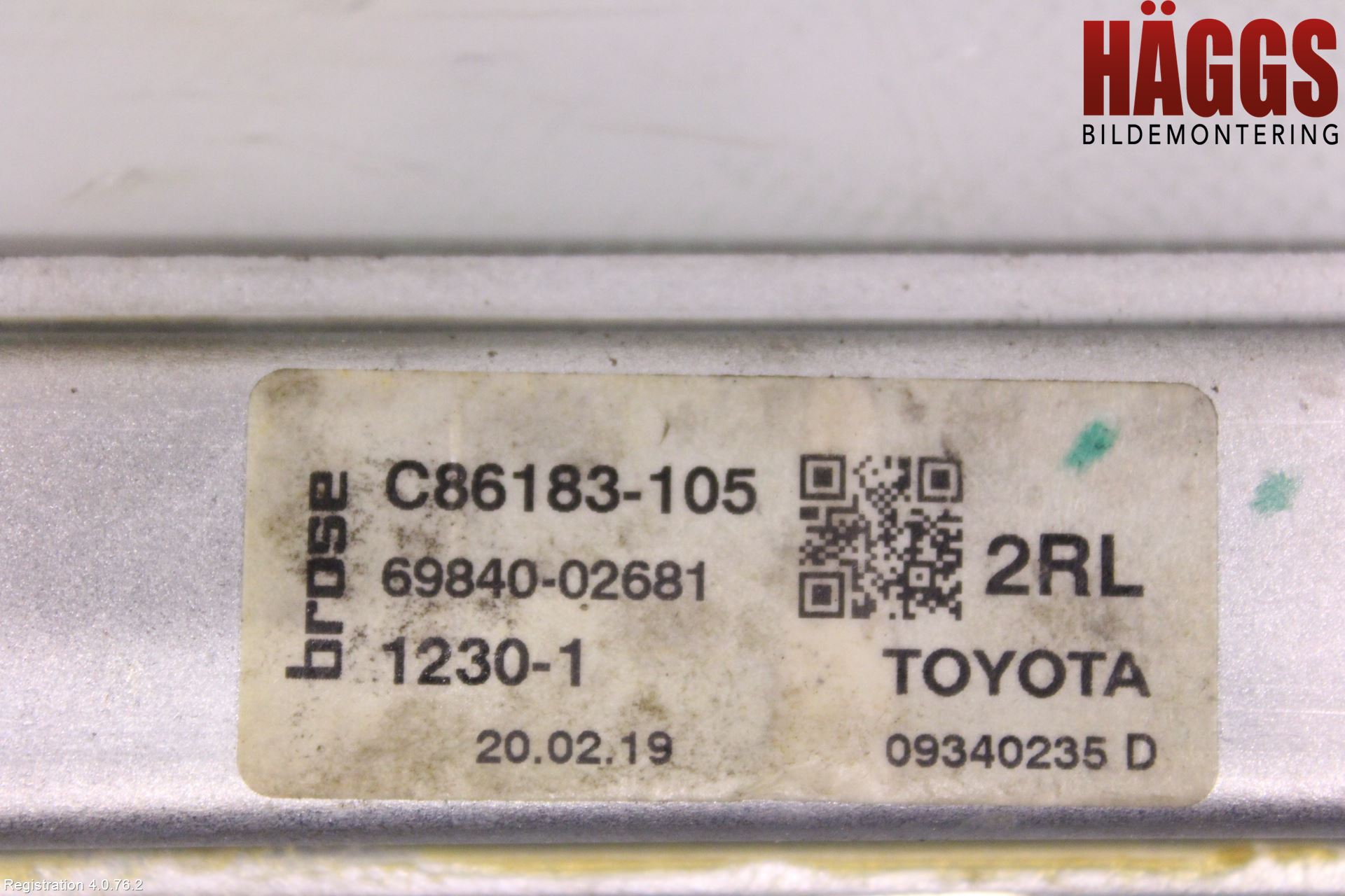 Toyota COROLLA 19- Fönsterhiss El Kompl