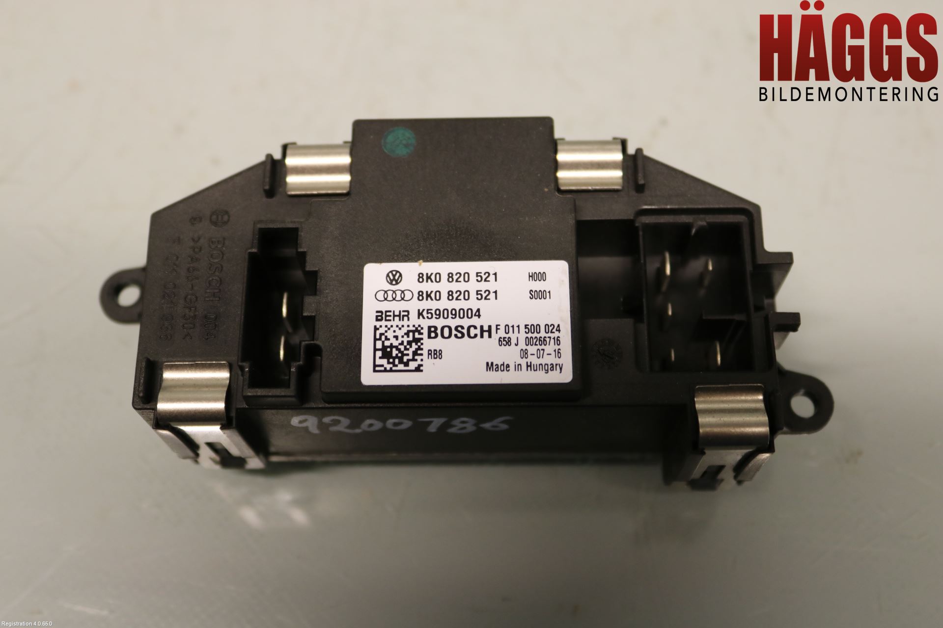 Audi A4/S4 08-11 Värmefläktsmotstånd