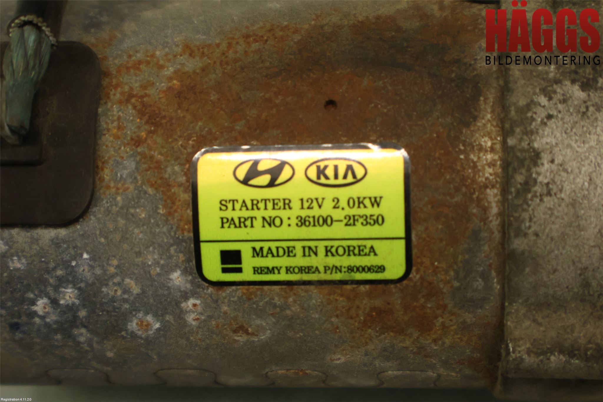 Kia SORENTO 15-20 Startmotor Diesel