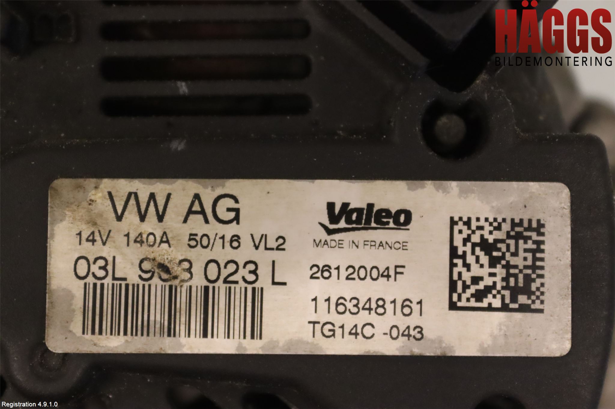 Volkswagen VW CADDY 16-20 Generator