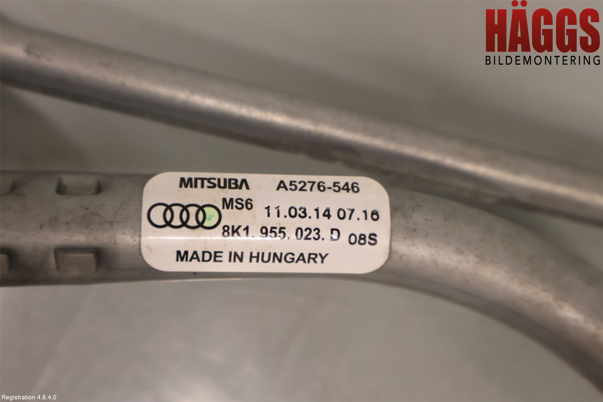 Audi A4 ALLROAD 09-16 Torkarmotor Vindruta