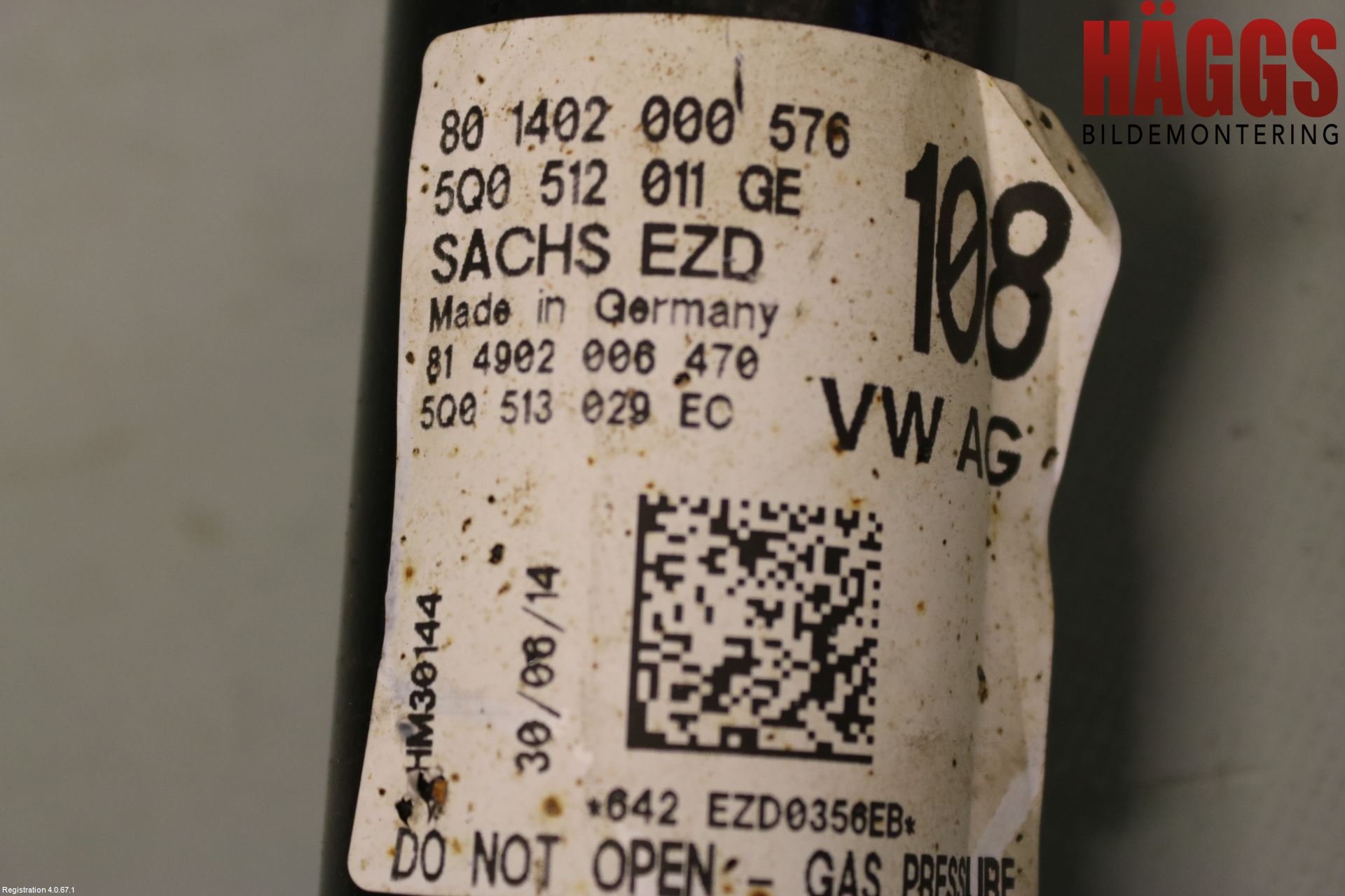 Audi A3/S3 8V 13-20 Stötdämpare Bak