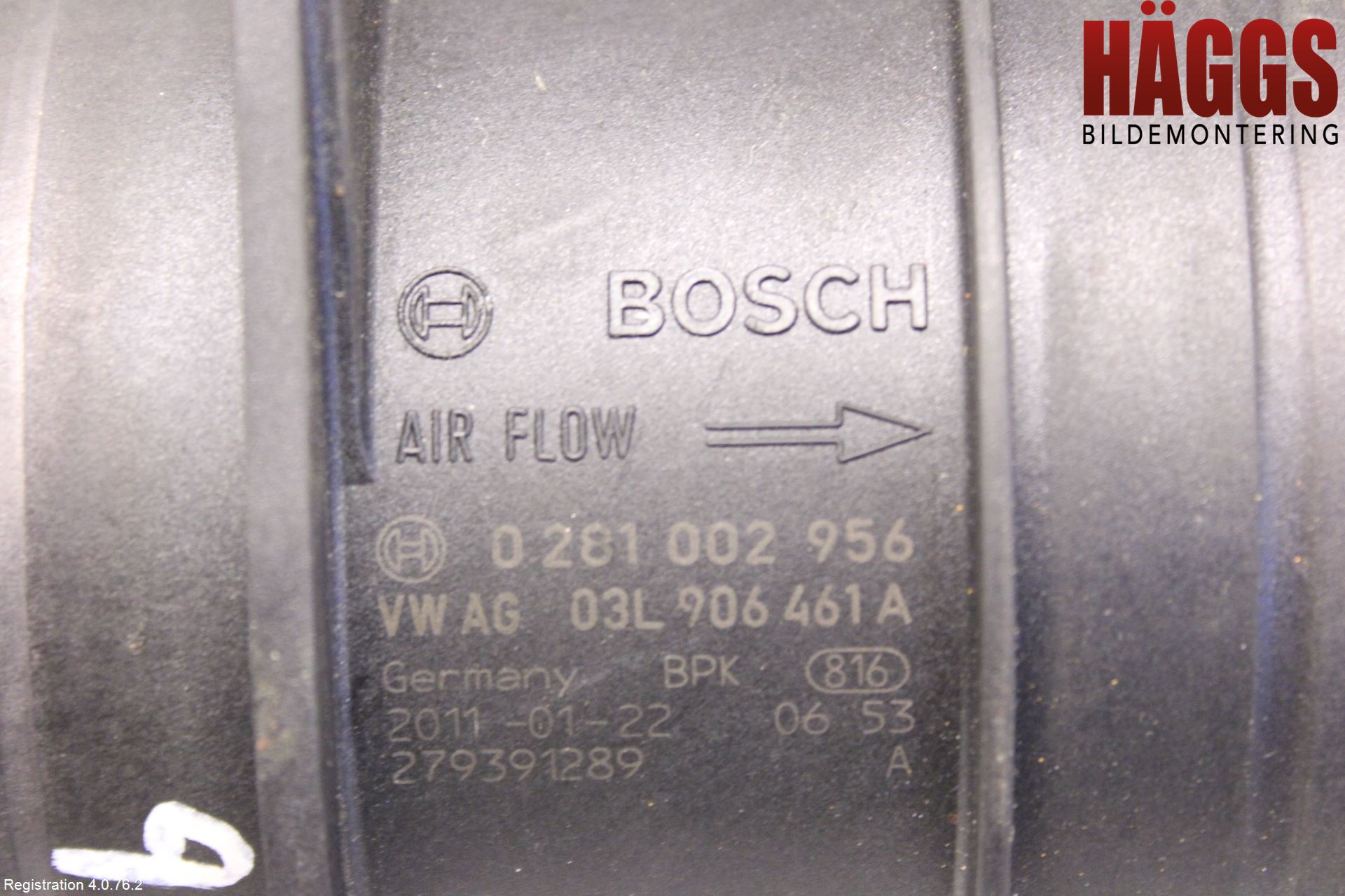Volkswagen VW PASSAT 11-14 Injluftmassamätare