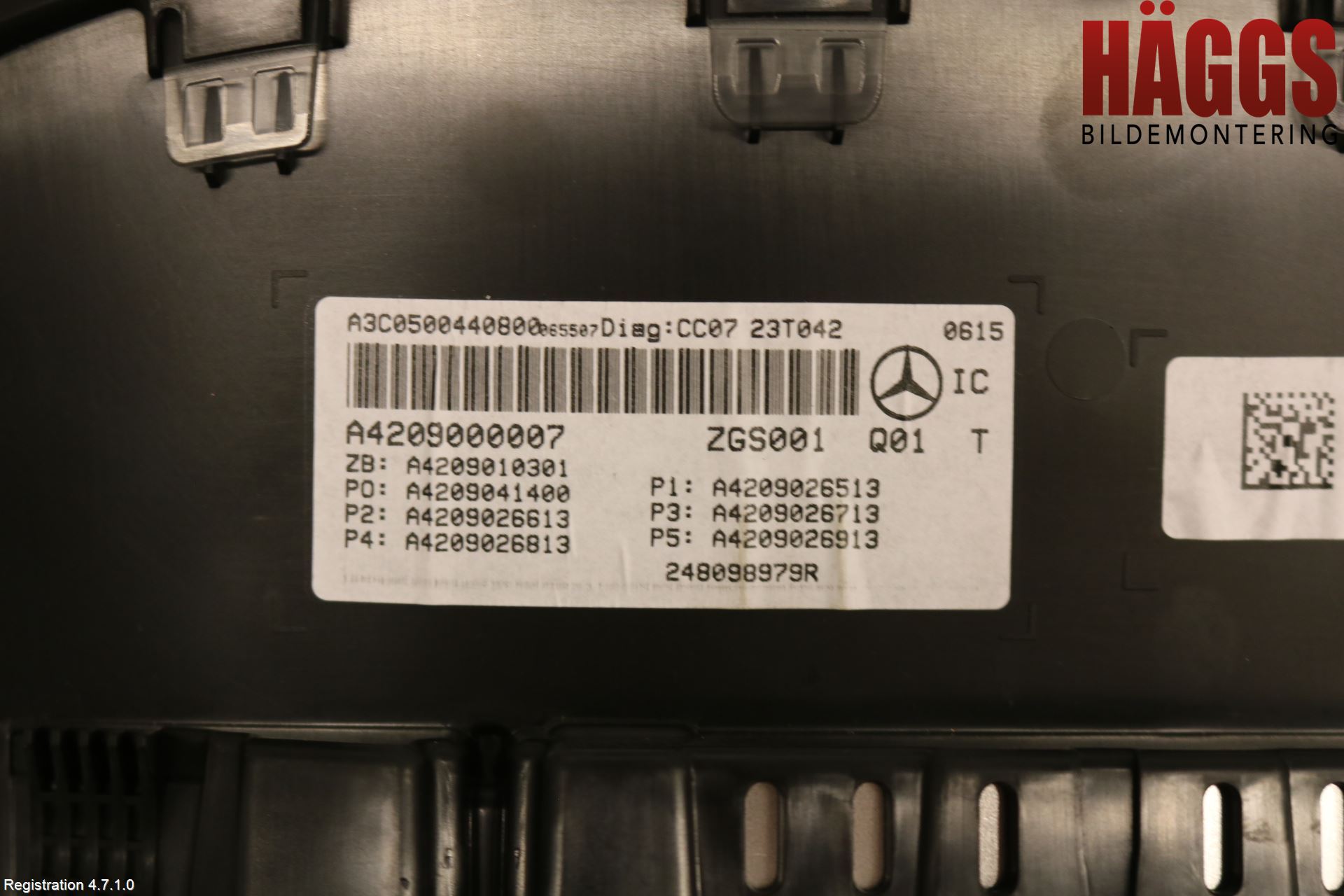 Mercedes-Benz MB CITAN/EQT (W420) 22- Instrument Komb
