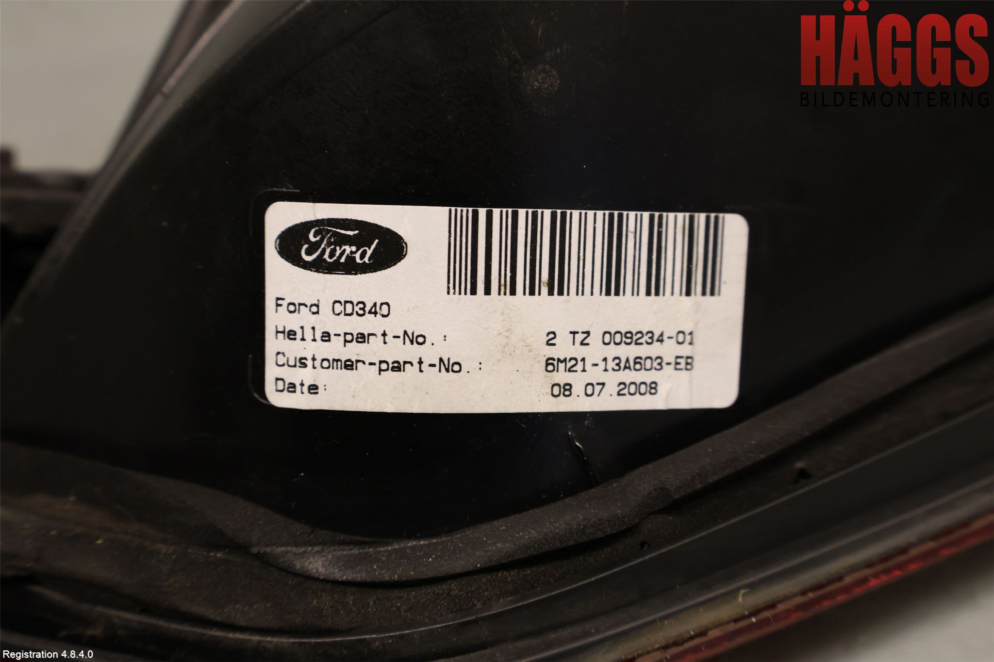 Ford GALAXY 06-15 Bakljus Lucka Vä