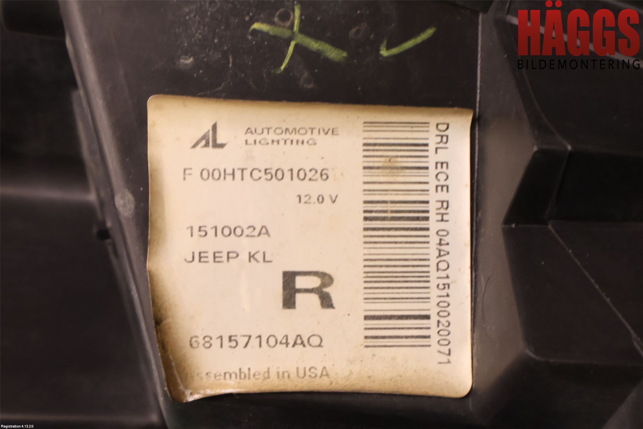 Jeep CHEROKEE Dimljus-Varselljus Fram