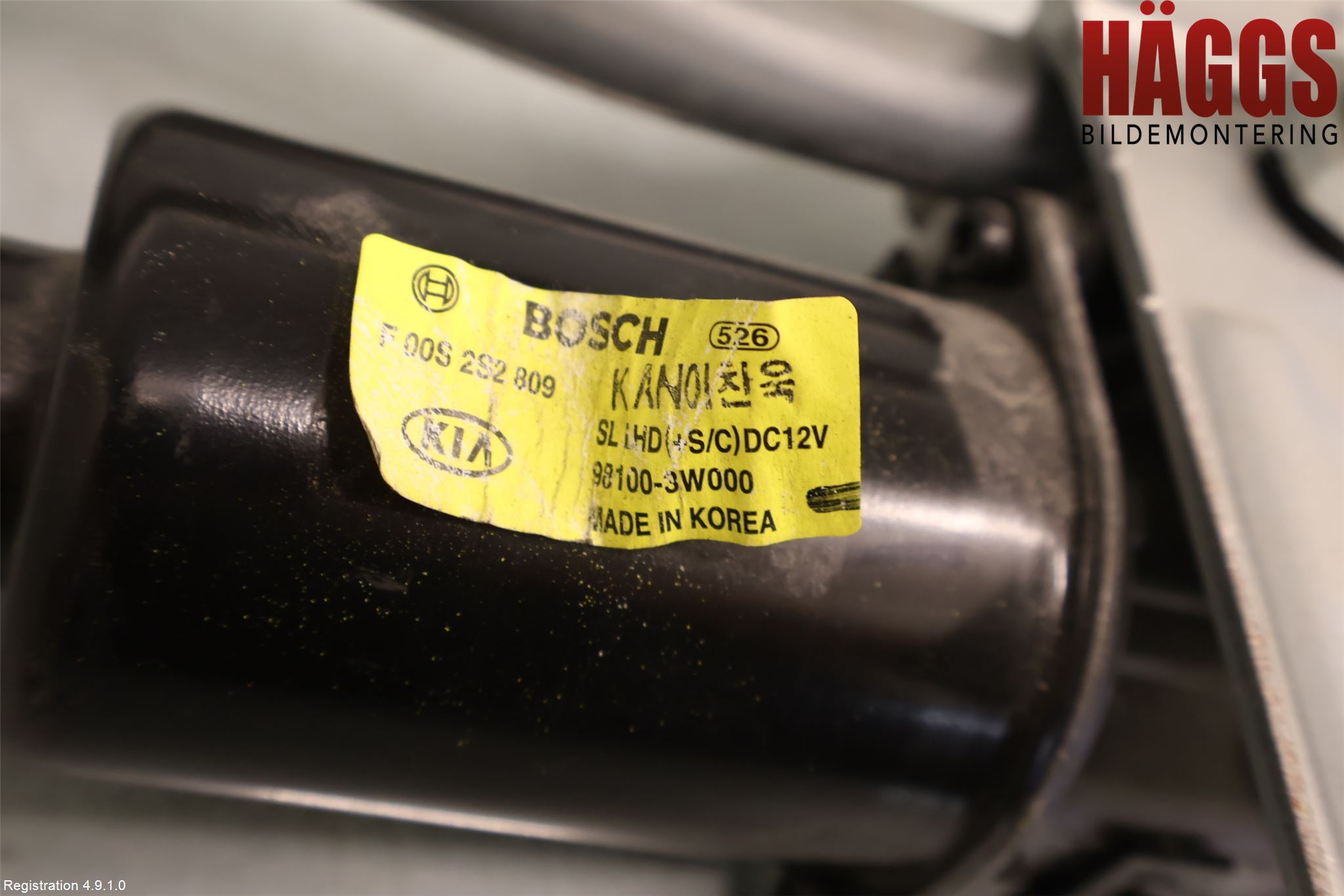 Kia SPORTAGE (SL) 11-15 Torkarmotor Vindruta