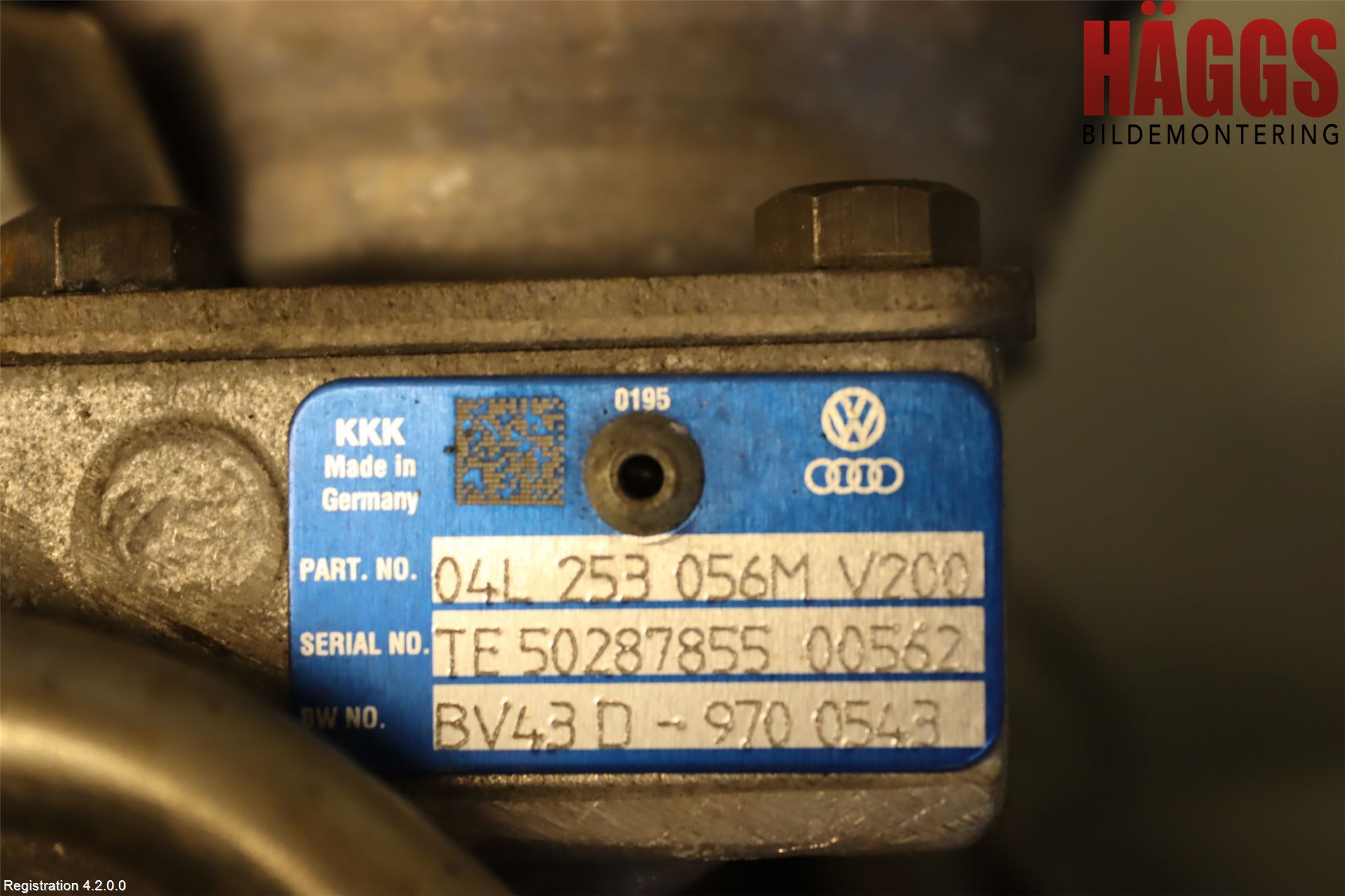 Volkswagen VW PASSAT 15-19 Turboaggregat