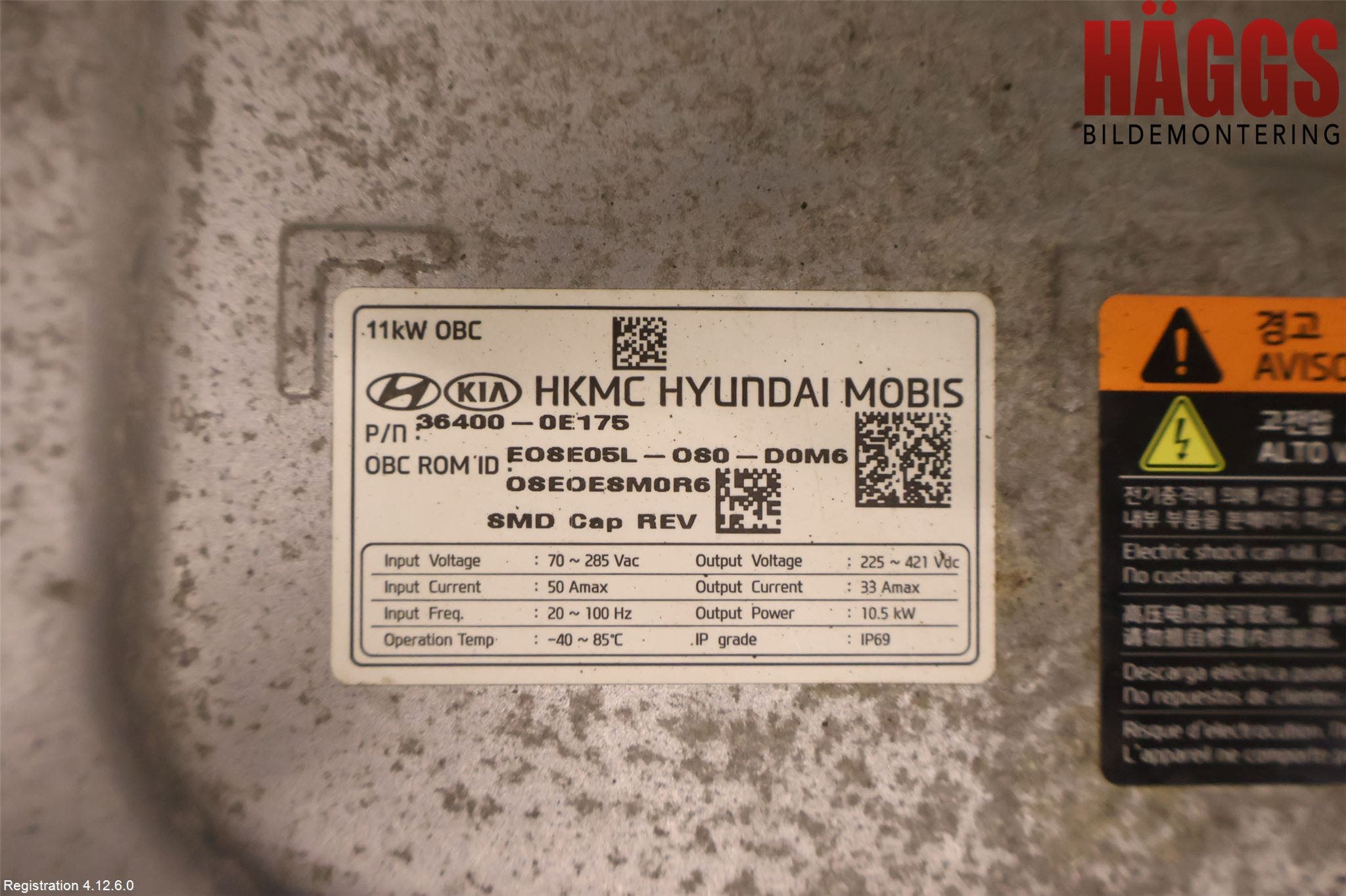 Hyundai KONA/ELECTRIC OS 18-23 Batteriladdare Högspänning