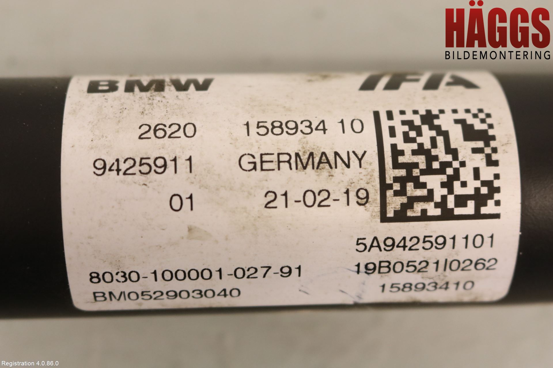 BMW 5 G30/G31/F90 17-23 Mellanaxel Främre