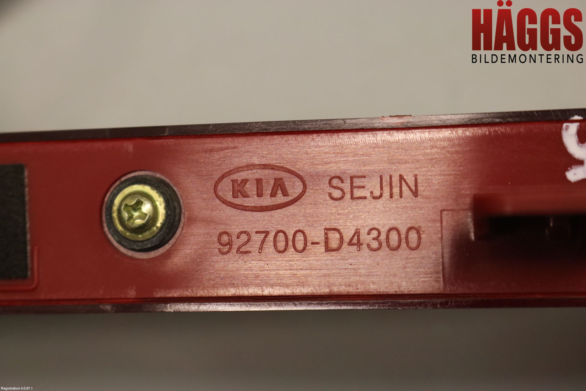 Kia OPTIMA 16-20 Bromsljus Bakruta