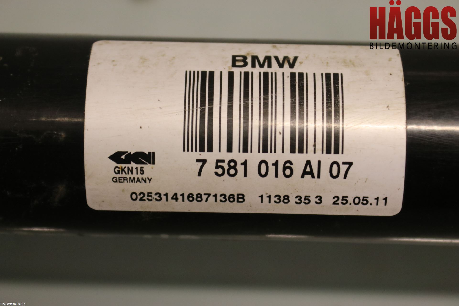 BMW 5 F10/F11/F18 09-17 Drivaxel Bak Höger
