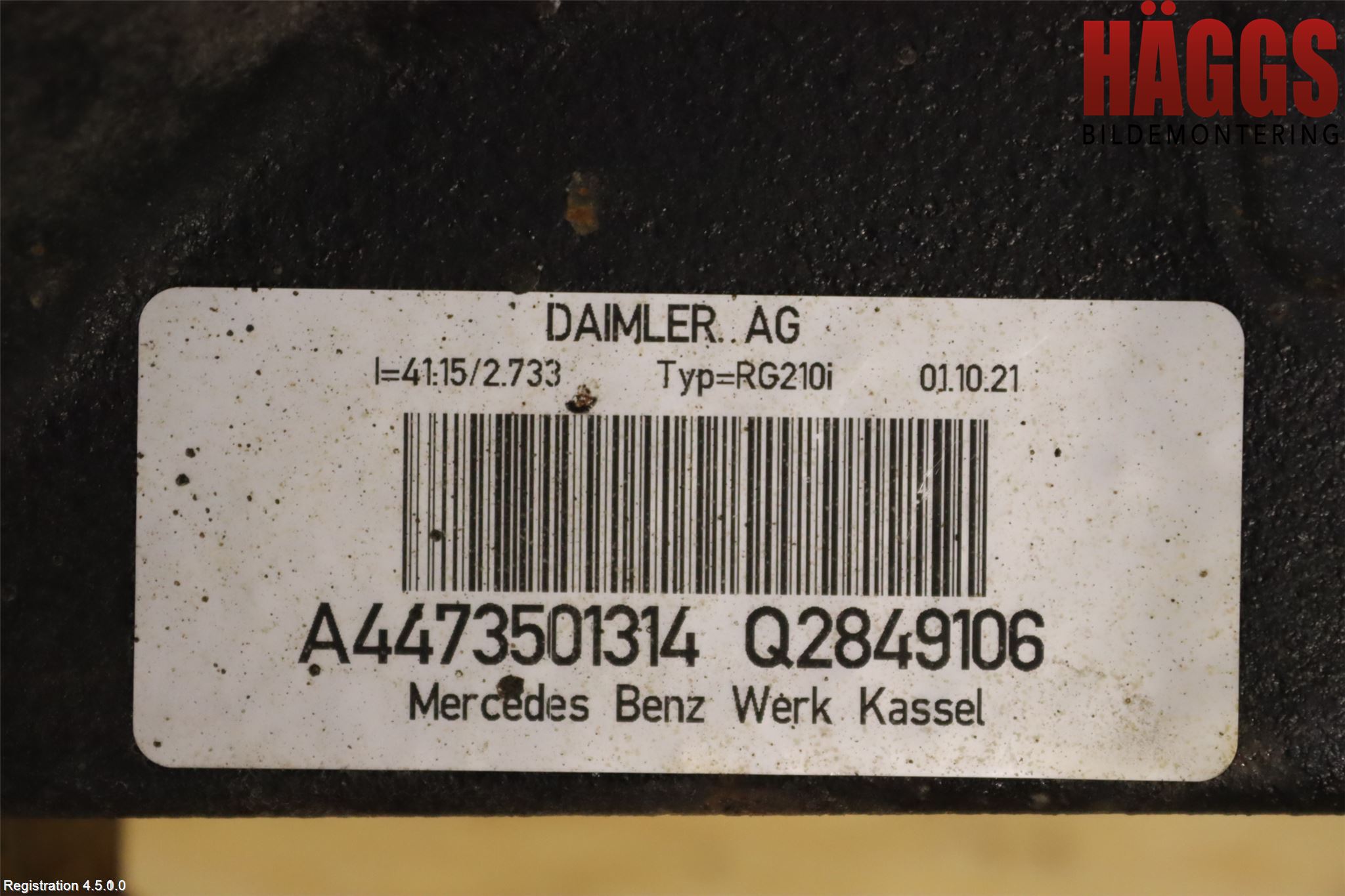 Mercedes-Benz MB VITO/V-KLASS (W640,W447,W448) 14- Bakväxel-Diff