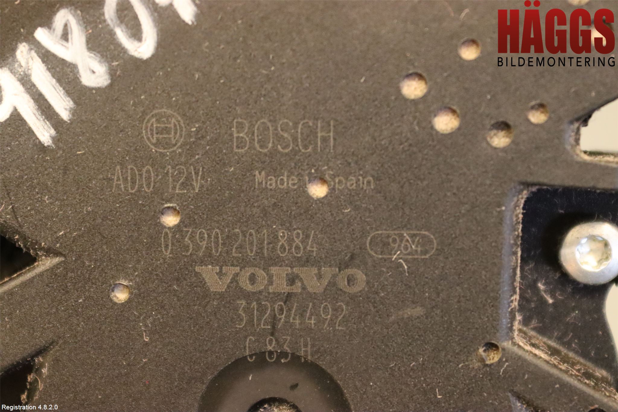 Volvo V40 12-19 Torkarmotor Baklucka