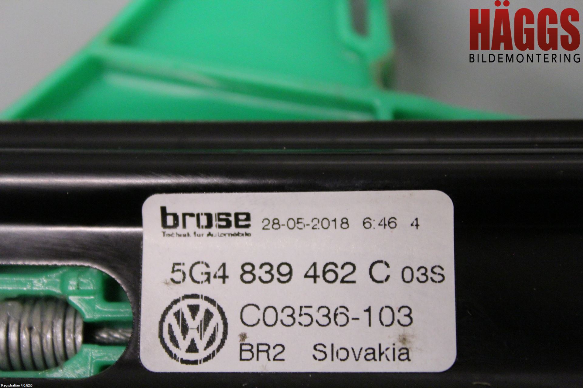 Volkswagen VW GOLF / E-GOLF VII 13-20 Fönsterhissmekanism