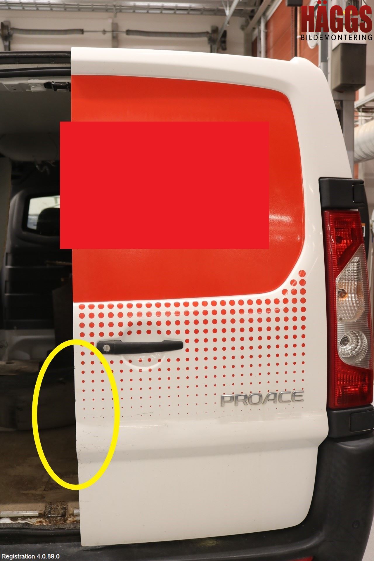 Toyota PROACE I 13-16 Dörr Bak Van-Skåp Höger