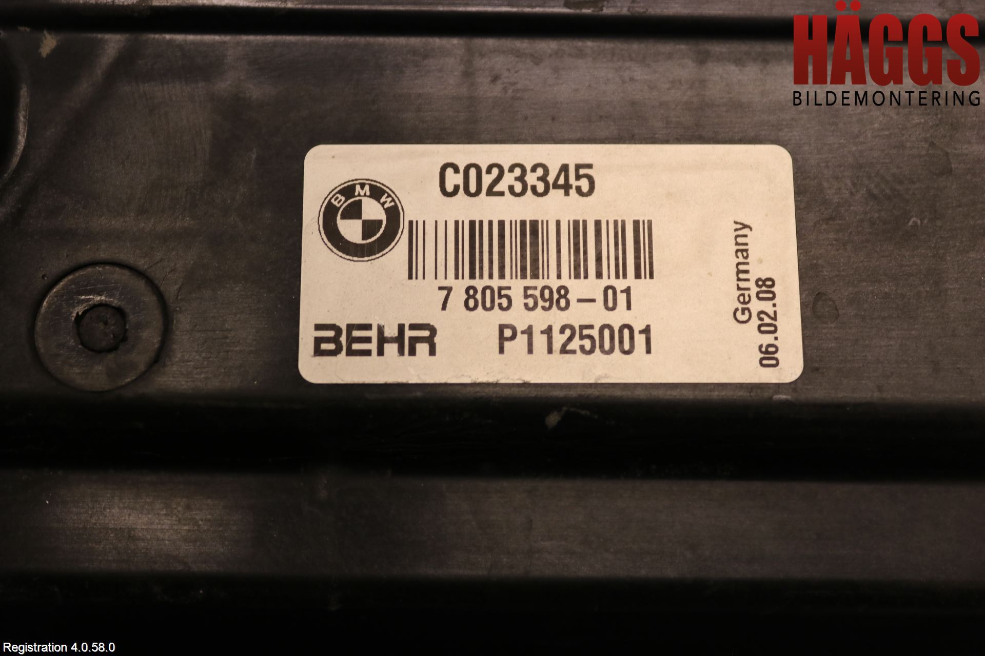 BMW 5 E60/61 Sed/Tou 02-10 Kylarfäste-Ram-Balk