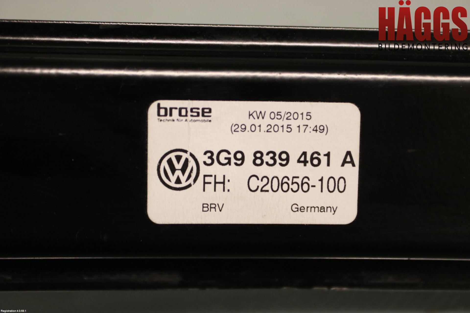 Volkswagen VW PASSAT 15-19 Fönsterhissmekanism