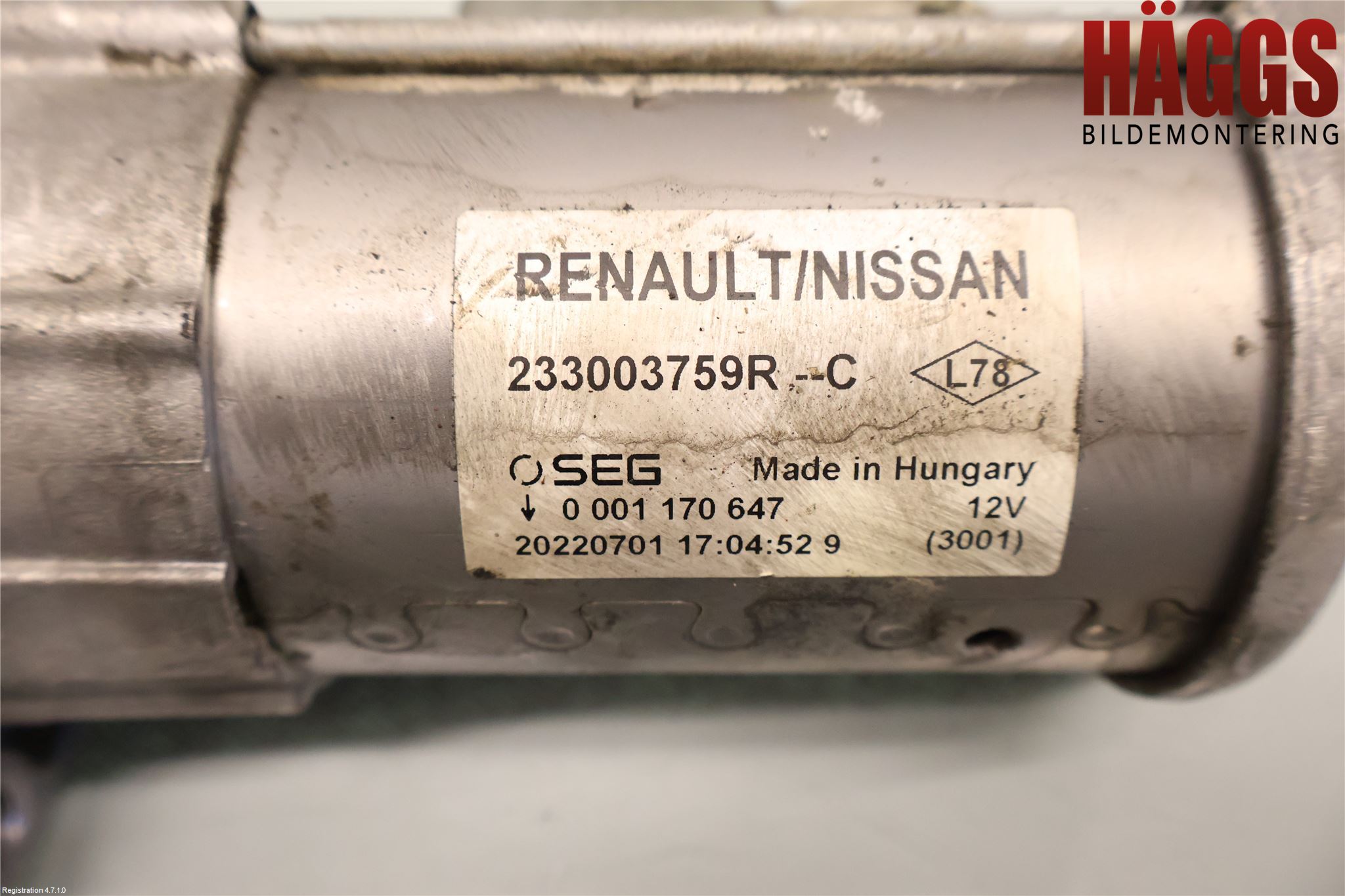 Renault EXPRESS 21- Startmotor Diesel