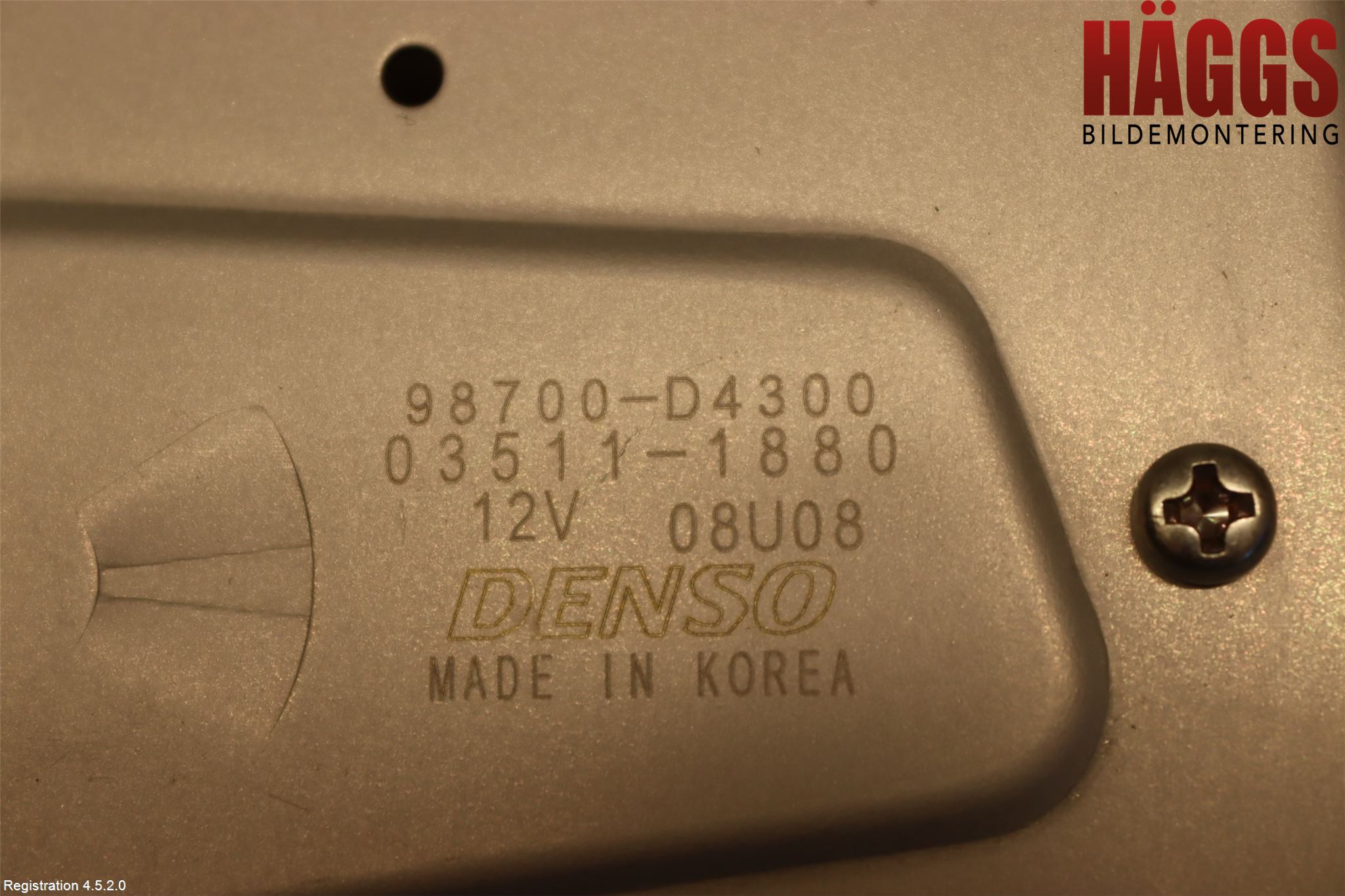 Kia OPTIMA 16-20 Torkarmotor Baklucka