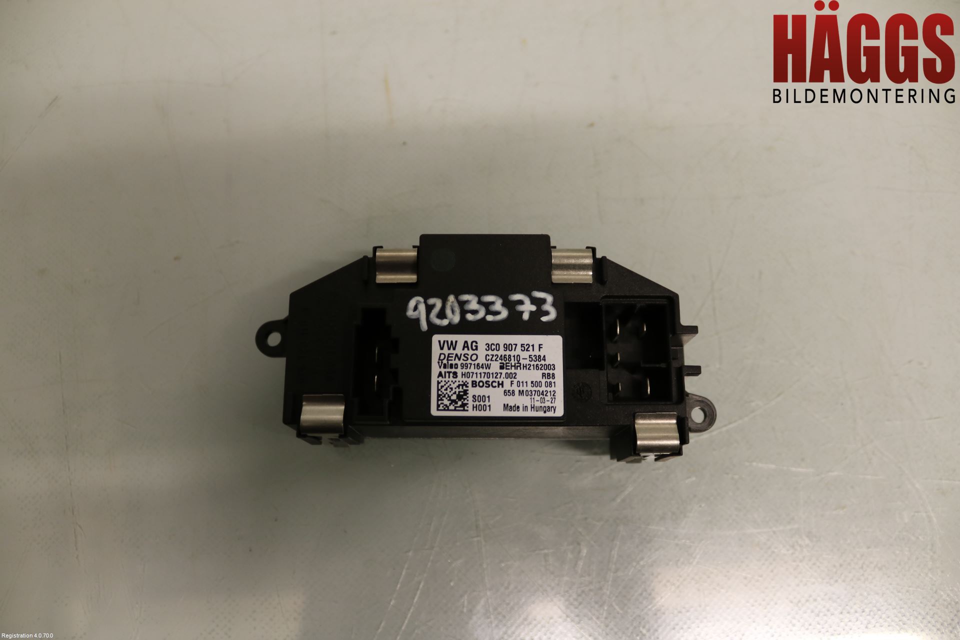 Volkswagen VW SCIROCCO 09-17 Värmefläktsmotstånd