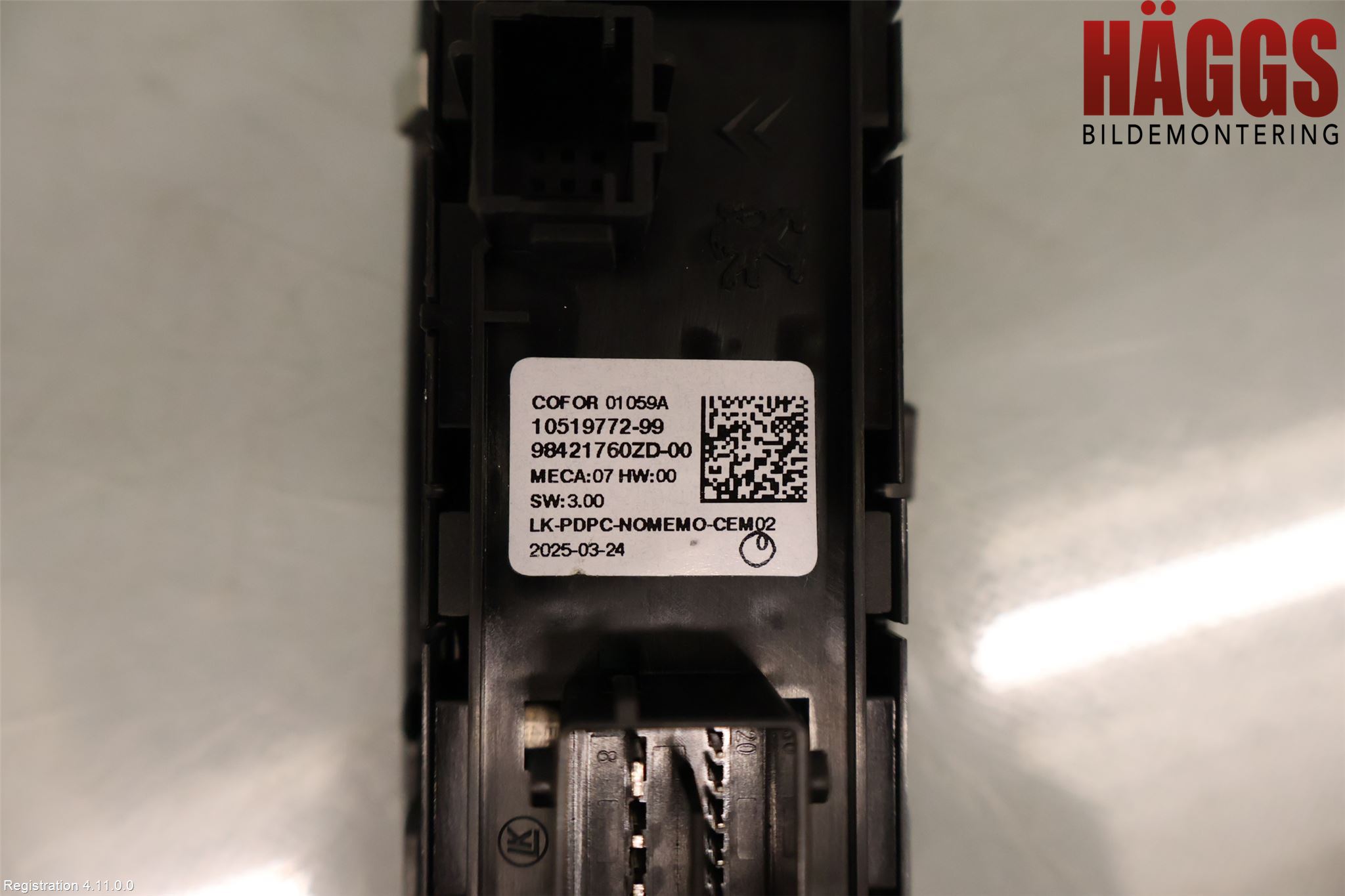 Peugeot 2008/E-2008 20- Strömställare Elhiss