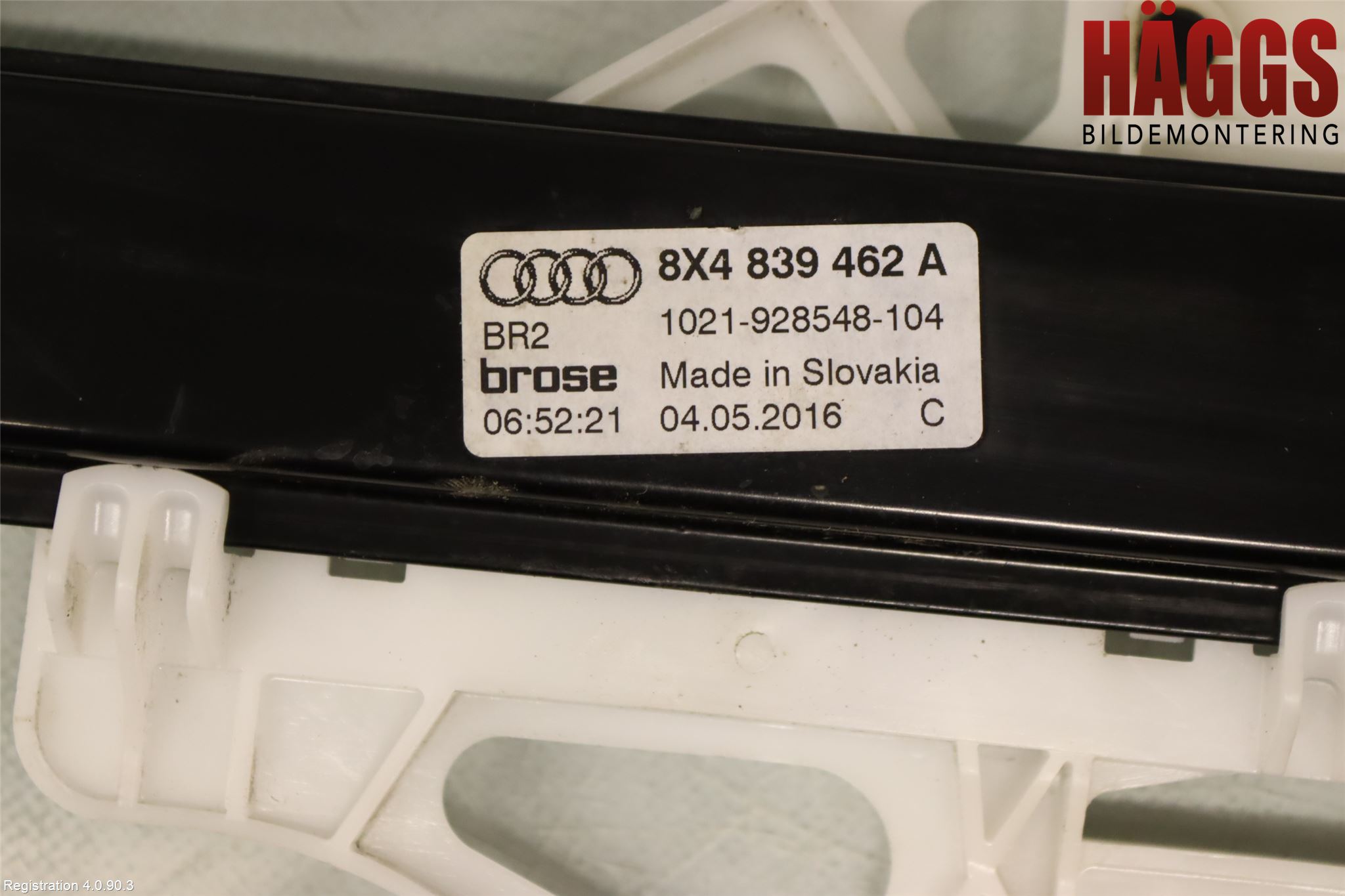 Audi A1/S1 11-18 Fönsterhissmekanism