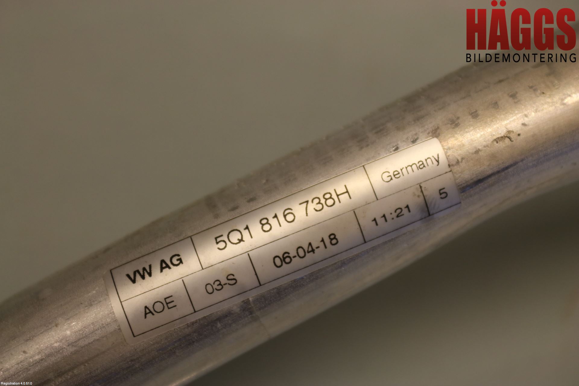 Volkswagen VW GOLF / E-GOLF VII 13-20 Ac Slang-Rör