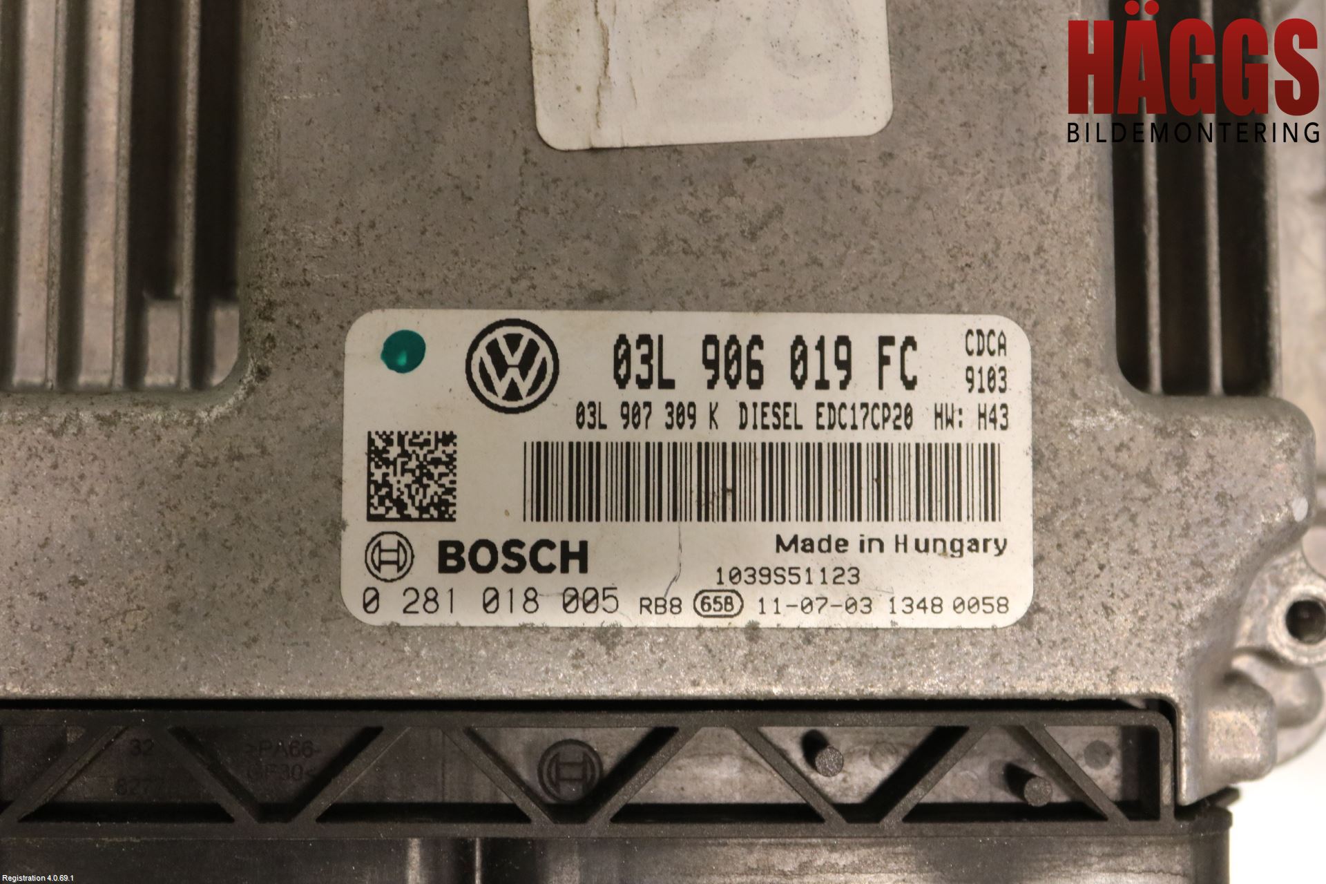 Volkswagen VW AMAROK 2H 10-22 Styrenhet Inspump Diesel