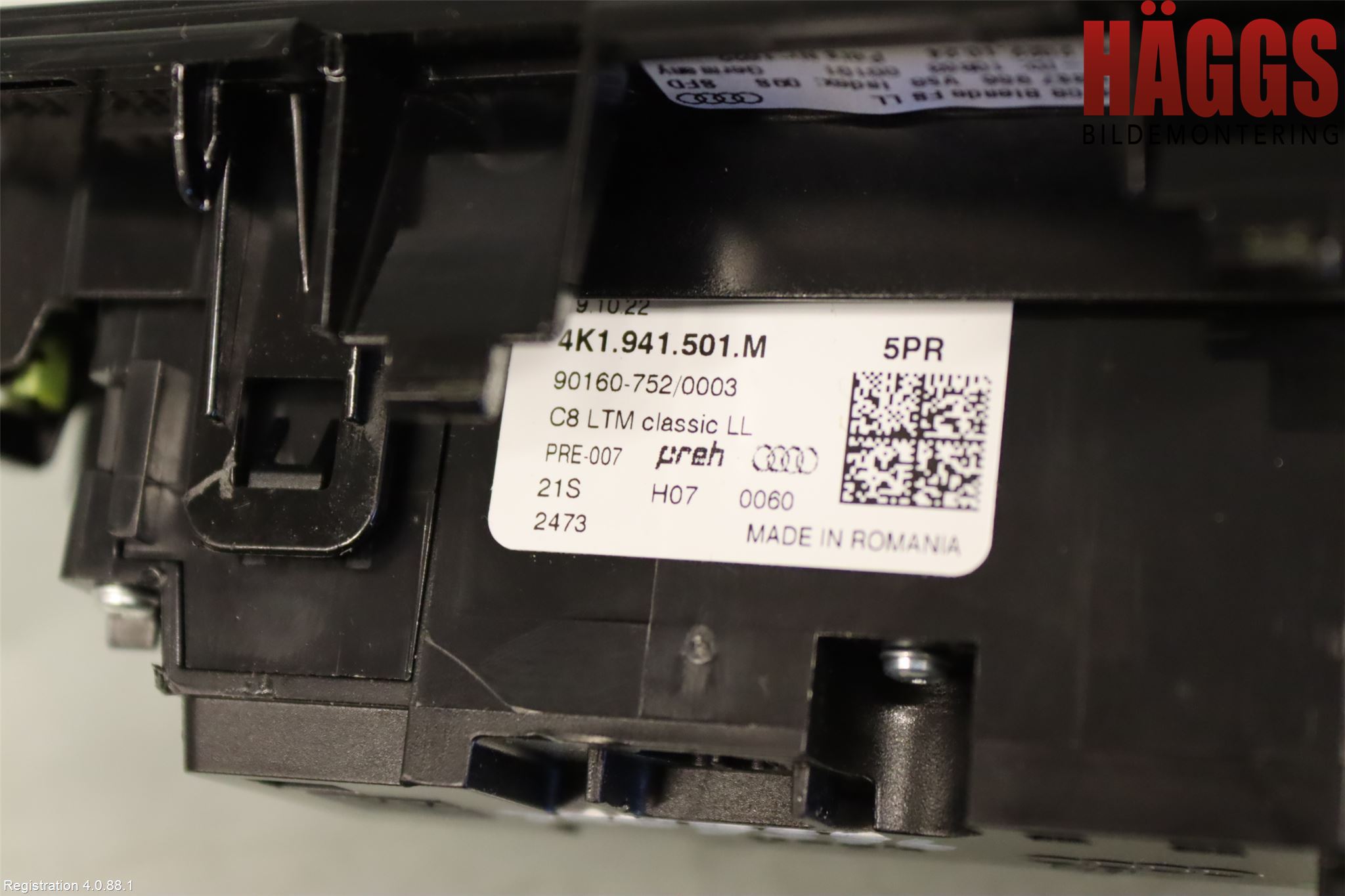 Audi A7 Sportback 4K 18- Strömställare Ljus