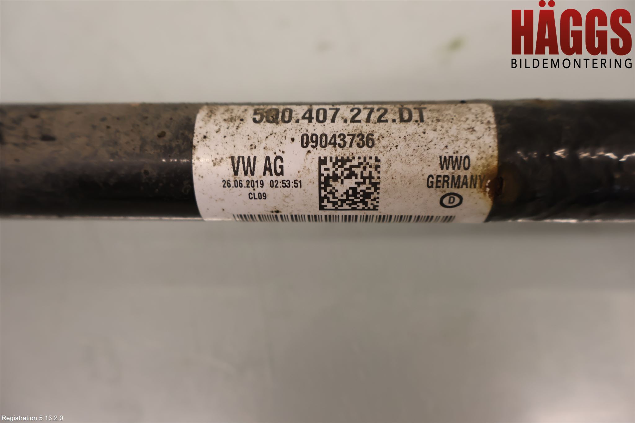 Volkswagen VW GOLF / E-GOLF VII 13-20 Drivaxel Fram Höger